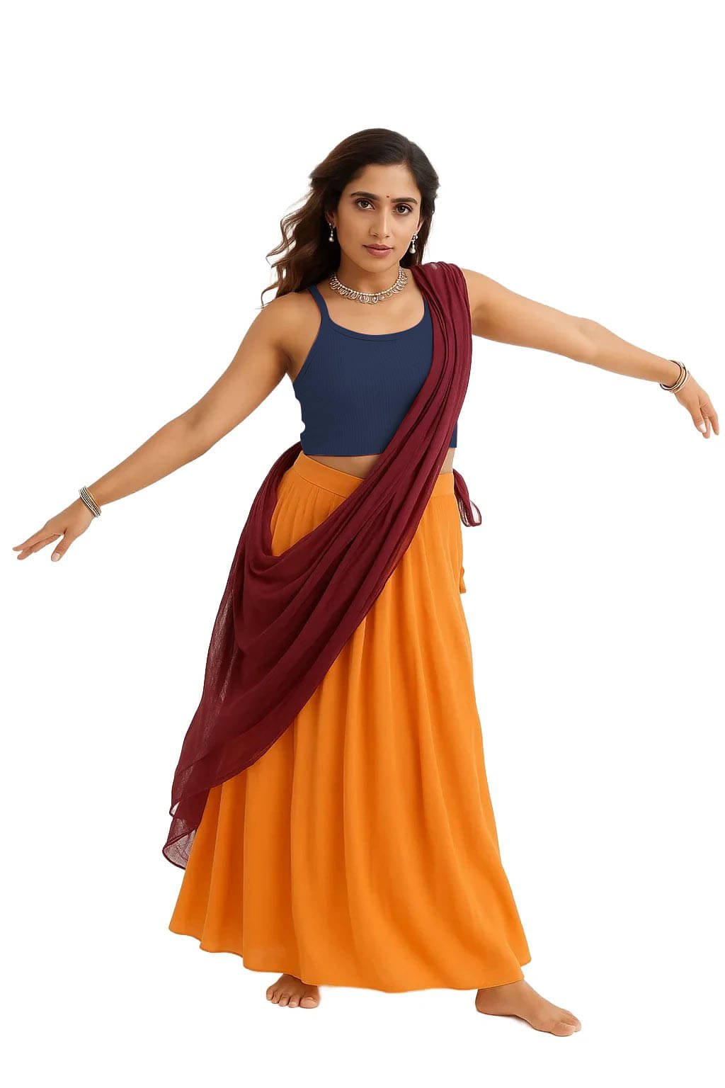     			SOHOT Navy Blue Readymade without Pad Cotton Women's Blouse ( Pack of 1 )