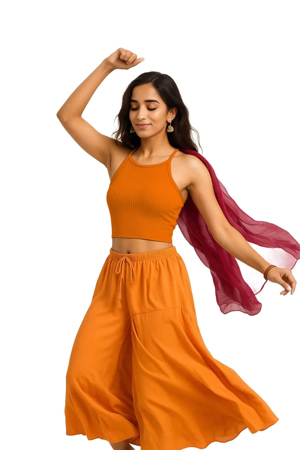     			SOHOT Orange Readymade without Pad Cotton Women's Blouse ( Pack of 1 )