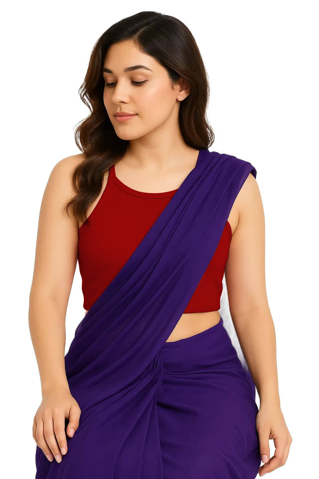     			SOHOT Red Readymade without Pad Cotton Women's Blouse ( Pack of 1 )