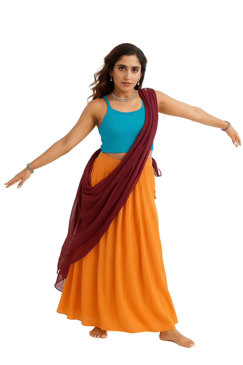     			SOHOT Turquoise Readymade without Pad Cotton Women's Blouse ( Pack of 1 )