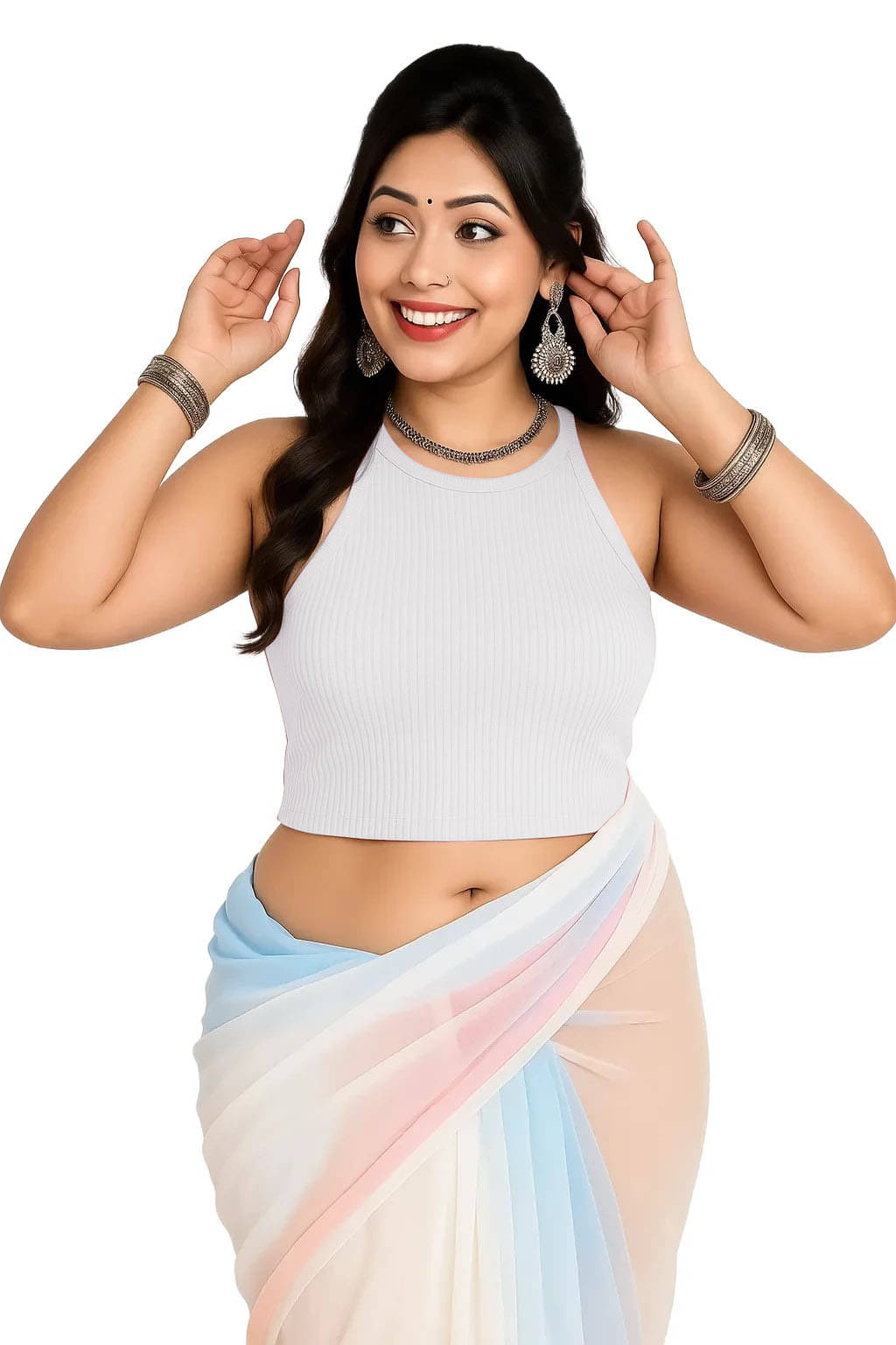 SOHOT White Readymade without Pad Cotton Women's Blouse ( Pack of 1 )     			SOHOT White Readymade without Pad Cotton Women's Blouse ( Pack of 1 )