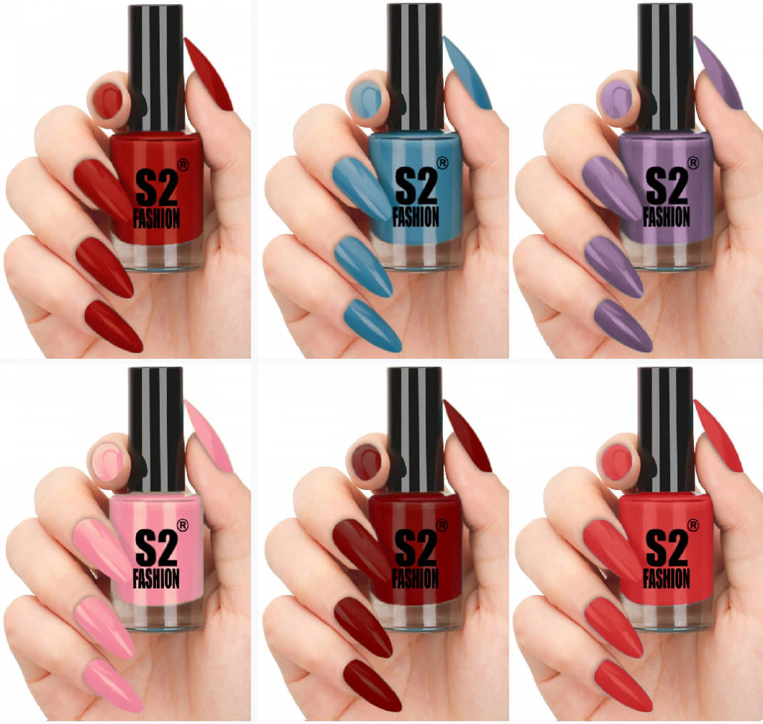     			AQ FASHION Multi Nail Polish 36 ( Pack of 6 )