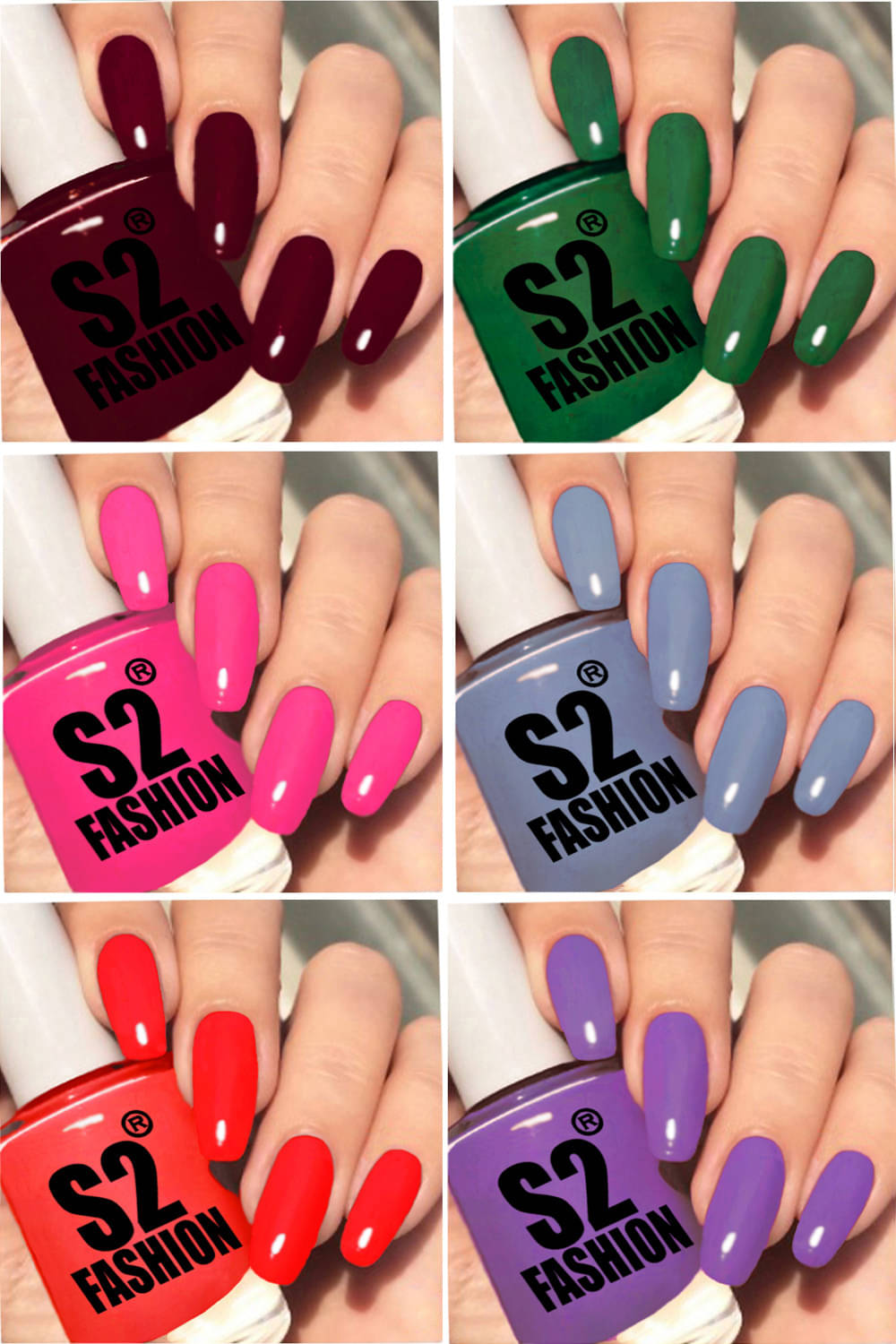     			AQ FASHION Multi Nail Polish 36 ( Pack of 6 )