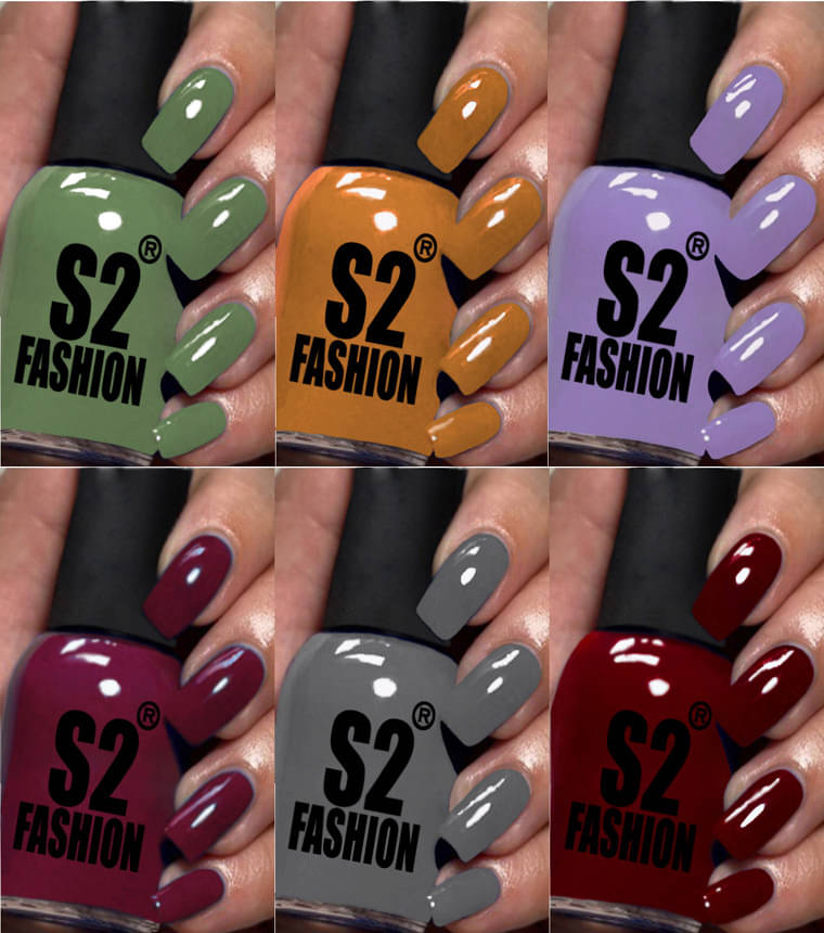     			AQ FASHION Multi Nail Polish 54 ( Pack of 6 )