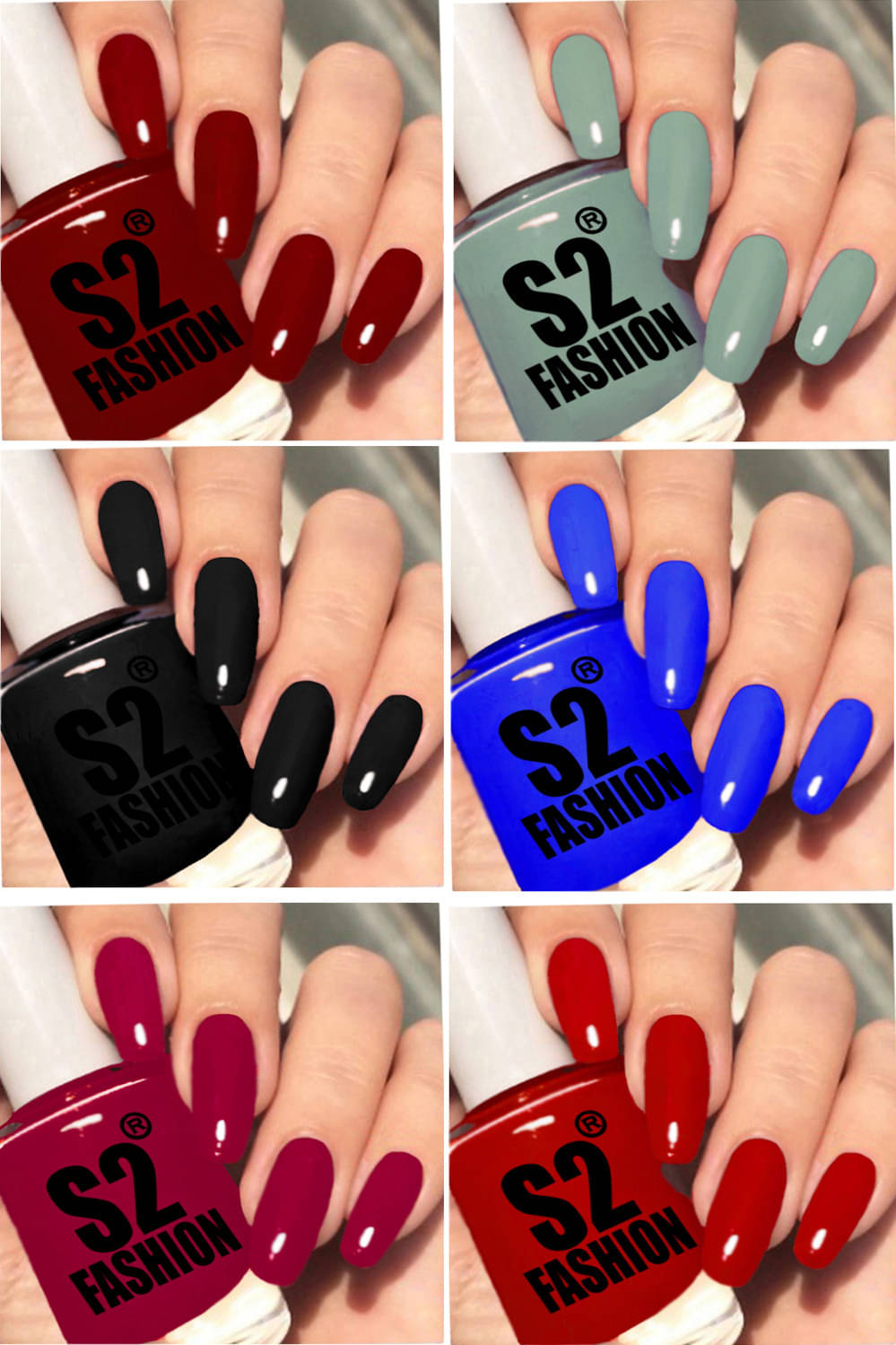     			AQ FASHION Multi Nail Polish 36 ( Pack of 6 )