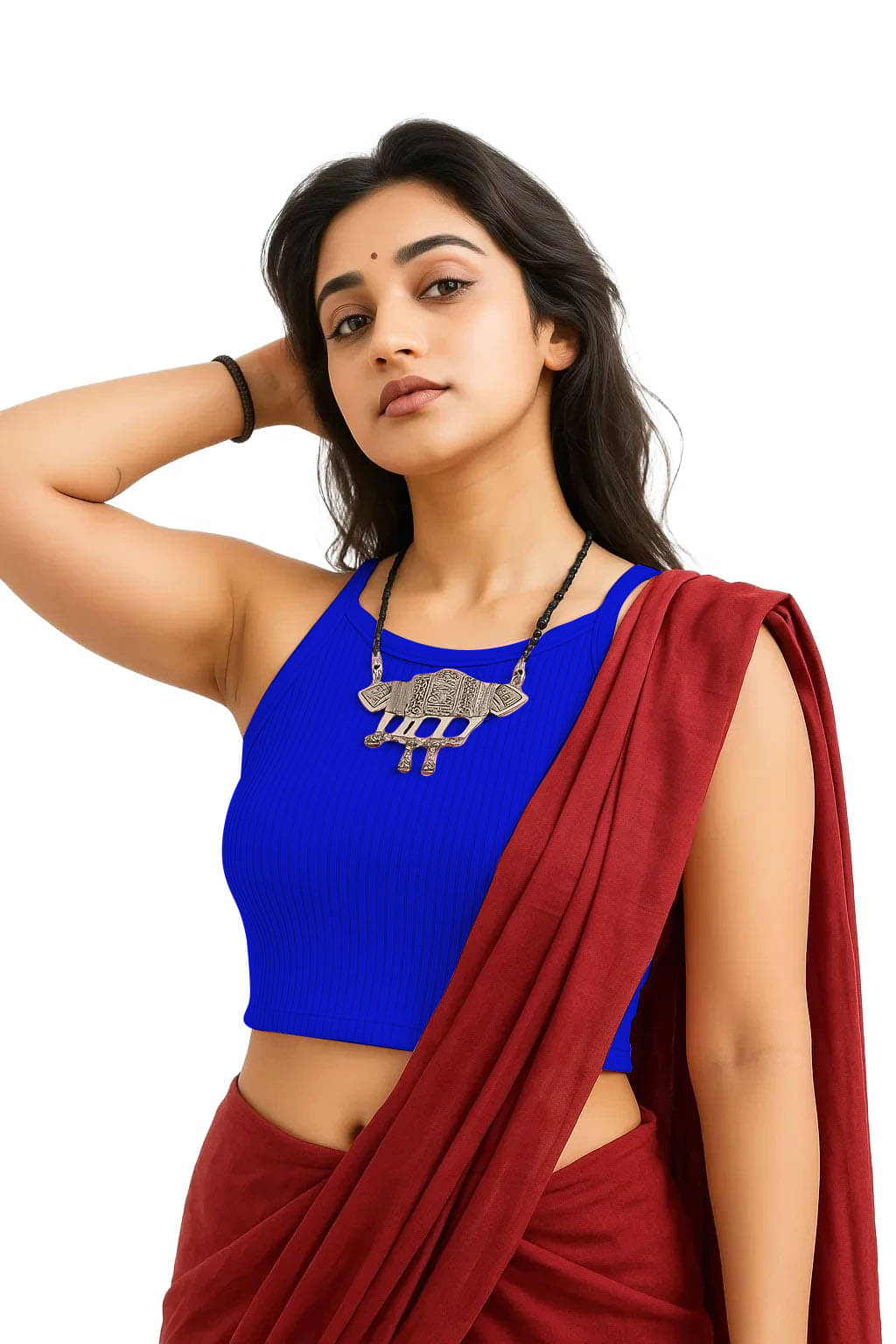 SOHOT Blue Readymade without Pad Cotton Women's Blouse ( Pack of 1 ) SOHOT Blue Readymade without Pad Cotton Women's Blouse ( Pack of 1 )