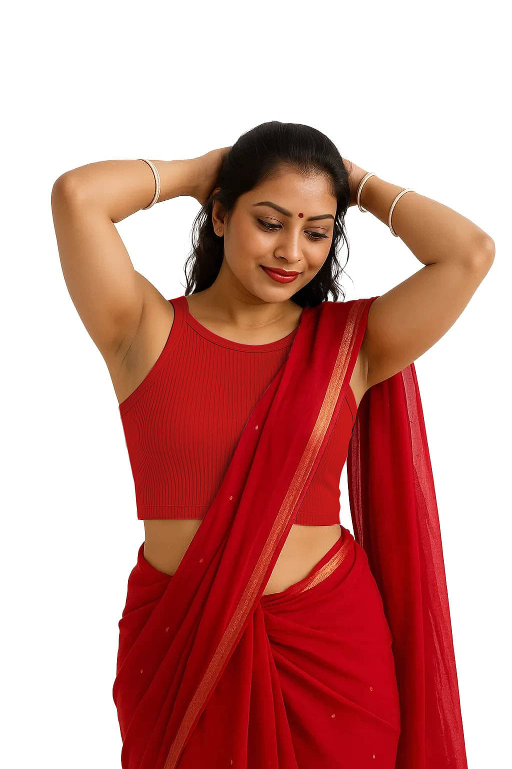     			SOHOT Maroon Readymade without Pad Cotton Women's Blouse ( Pack of 1 )