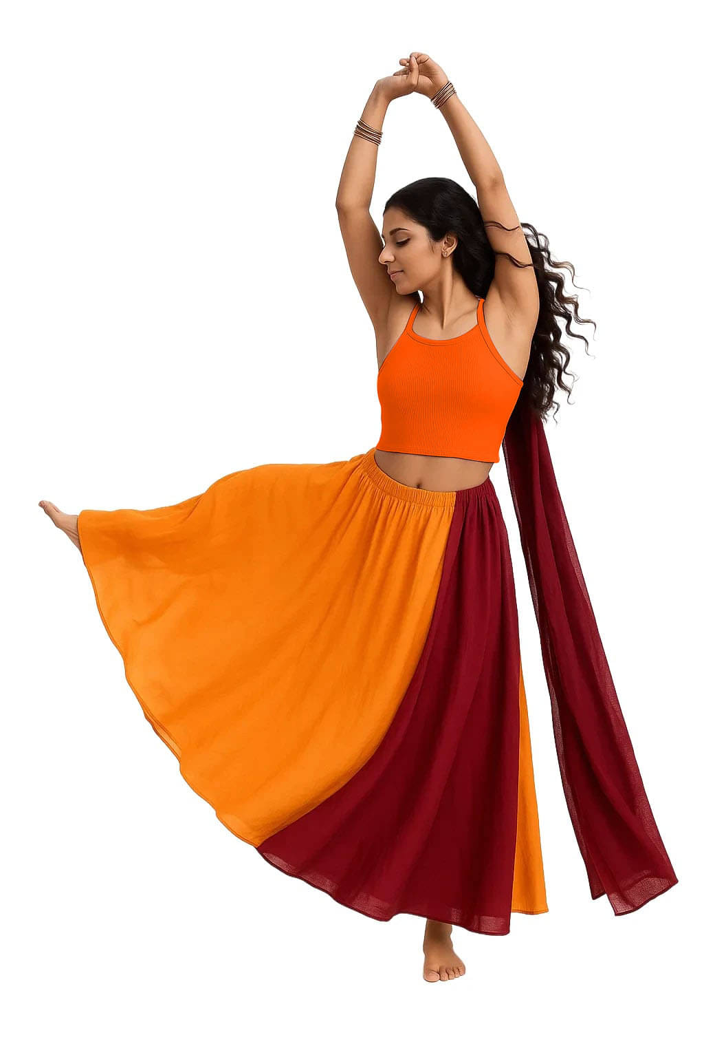     			SOHOT Orange Readymade without Pad Cotton Women's Blouse ( Pack of 1 )