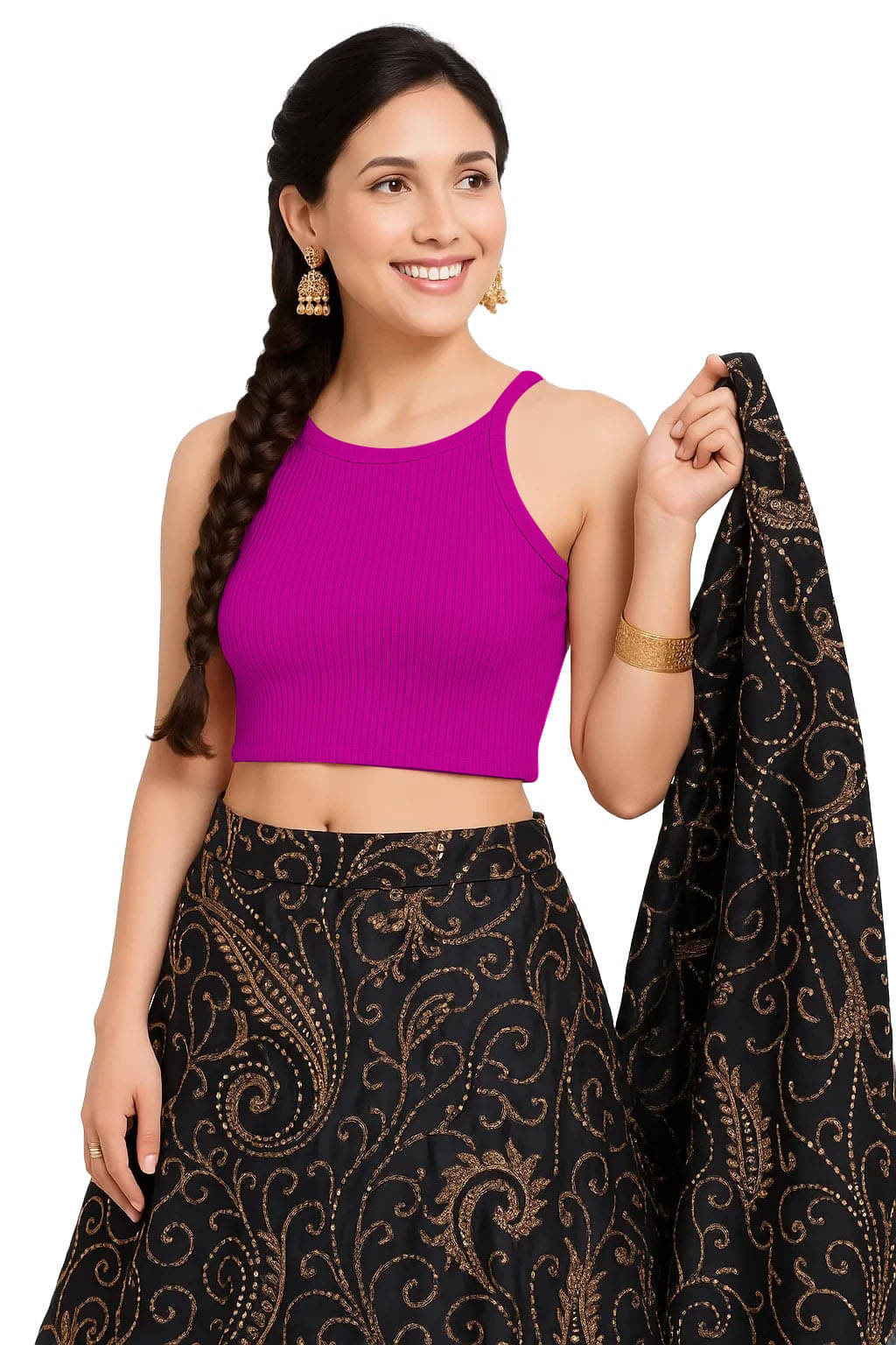     			SOHOT Pink Readymade without Pad Cotton Women's Blouse ( Pack of 1 )