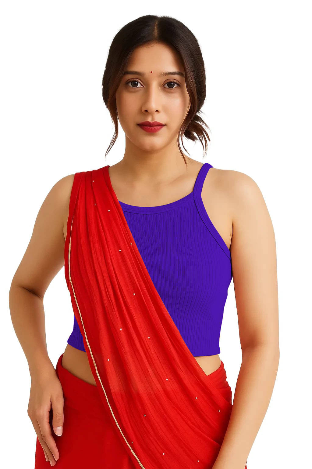     			SOHOT Purple Readymade without Pad Cotton Women's Blouse ( Pack of 1 )