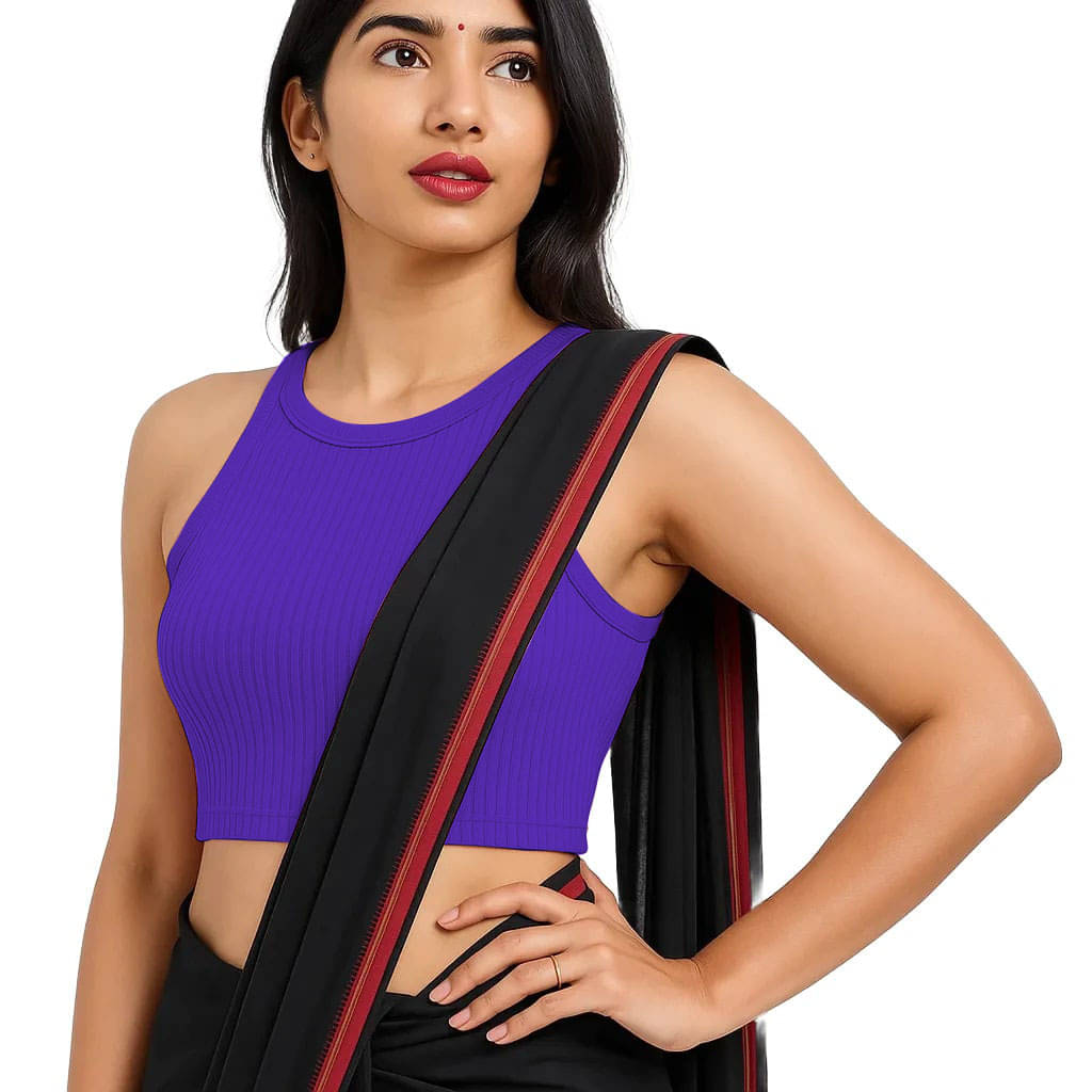 SOHOT Purple Readymade without Pad Cotton Women's Blouse ( Pack of 1 ) SOHOT Purple Readymade without Pad Cotton Women's Blouse ( Pack of 1 )