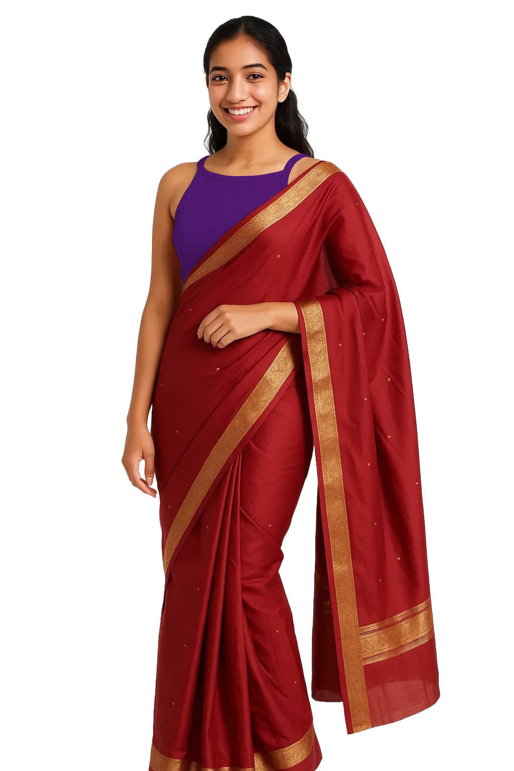 SOHOT Purple Readymade without Pad Cotton Women's Blouse ( Pack of 1 ) SOHOT Purple Readymade without Pad Cotton Women's Blouse ( Pack of 1 )