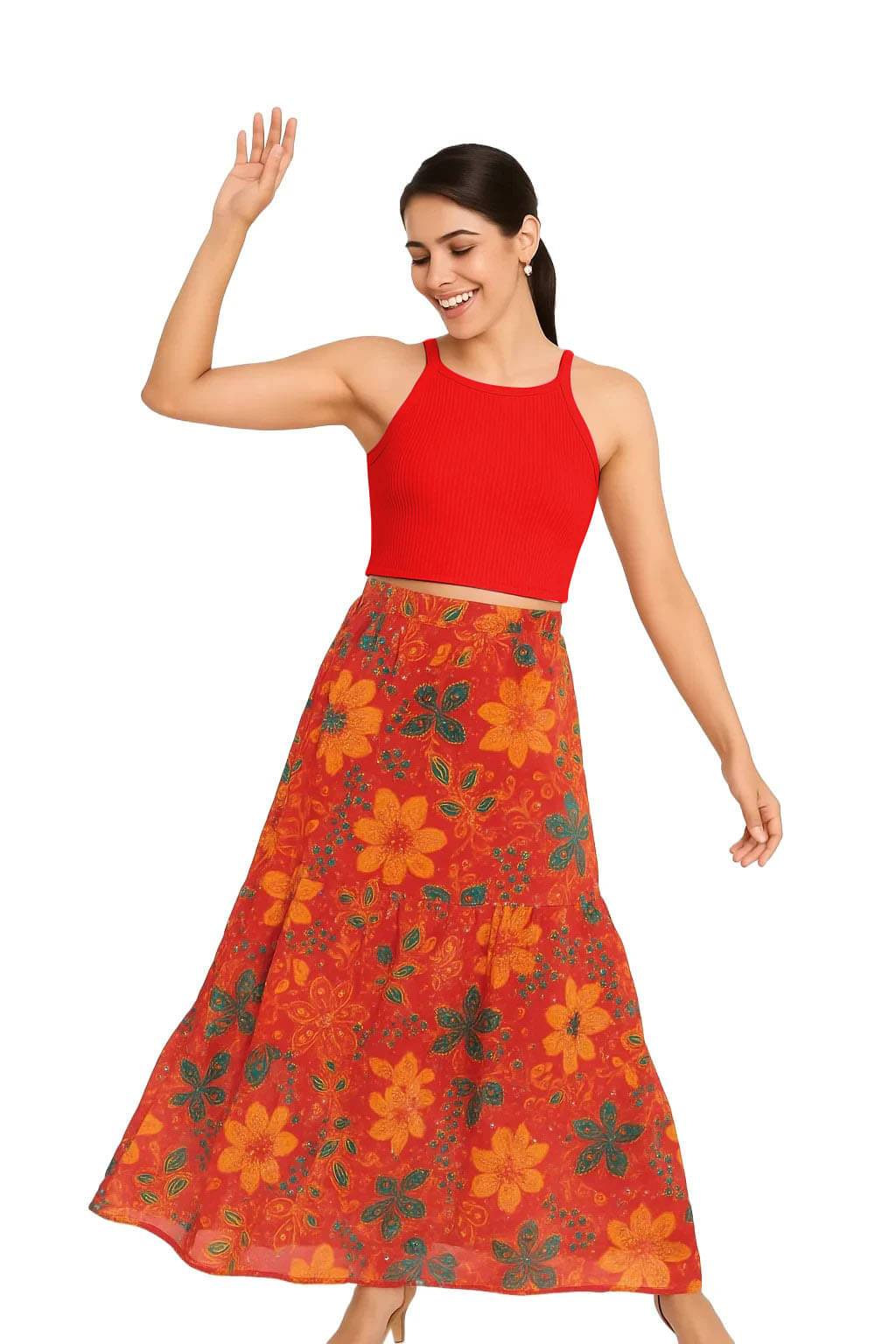     			SOHOT Red Readymade without Pad Cotton Women's Blouse ( Pack of 1 )