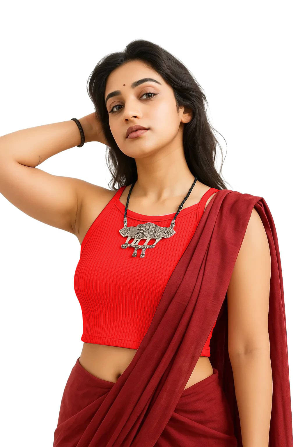     			SOHOT Red Readymade without Pad Cotton Women's Blouse ( Pack of 1 )