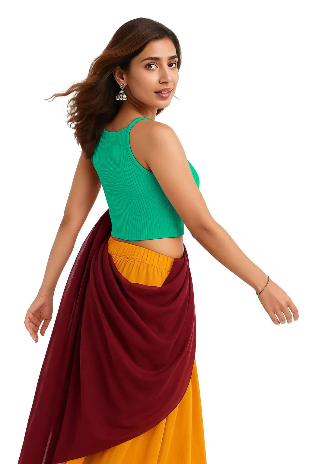     			SOHOT Sea Green Readymade without Pad Cotton Women's Blouse ( Pack of 1 )