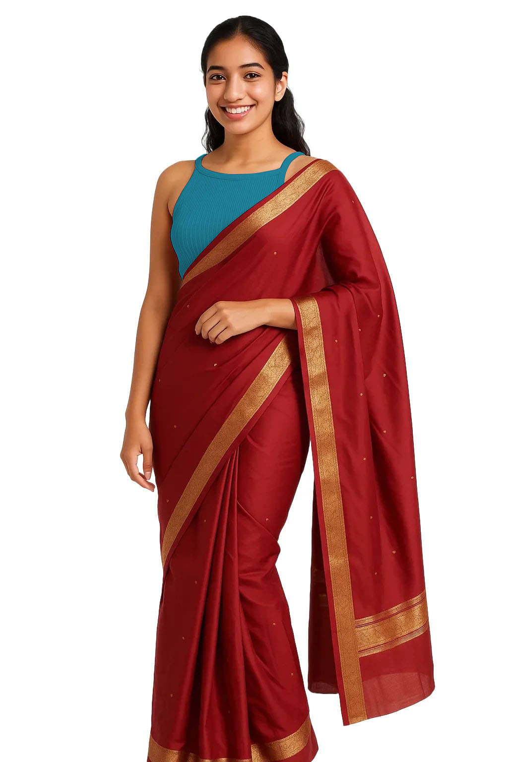 SOHOT Turquoise Readymade without Pad Cotton Women's Blouse ( Pack of 1 ) SOHOT Turquoise Readymade without Pad Cotton Women's Blouse ( Pack of 1 )