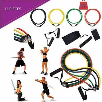     			11 Pcs Resistance Bands Set - for Ultimate Workout Resistance Tube (Multicolor)
