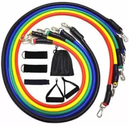 11Pc Resistance BandElastic Rubber Rope Sport Expander Bodybuilding Exercise Set 11Pc Resistance BandElastic Rubber Rope Sport Expander Bodybuilding Exercise Set