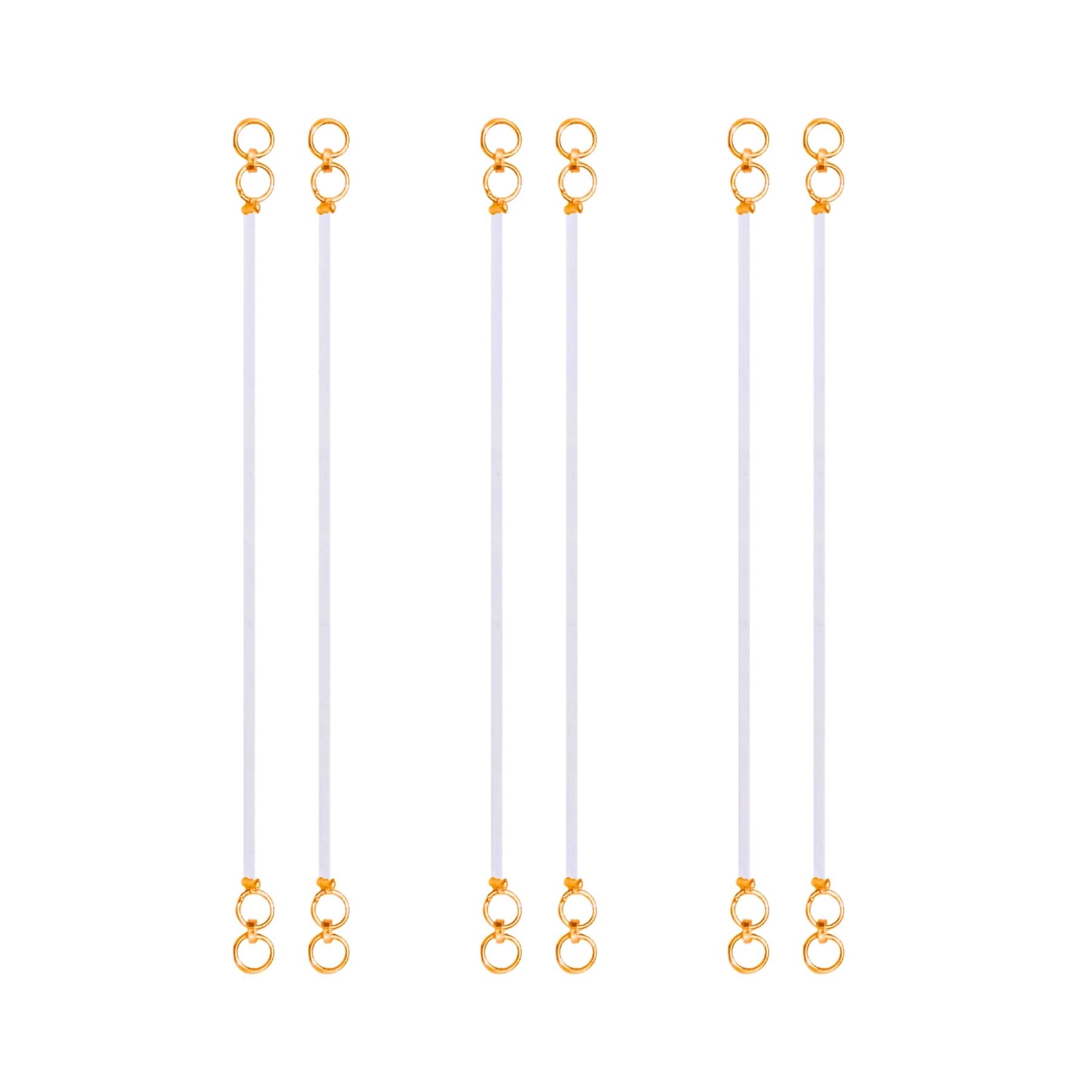     			Akega Transparent Invisible Ear Support Chain Gold Plated Chain ( Set of 3 )