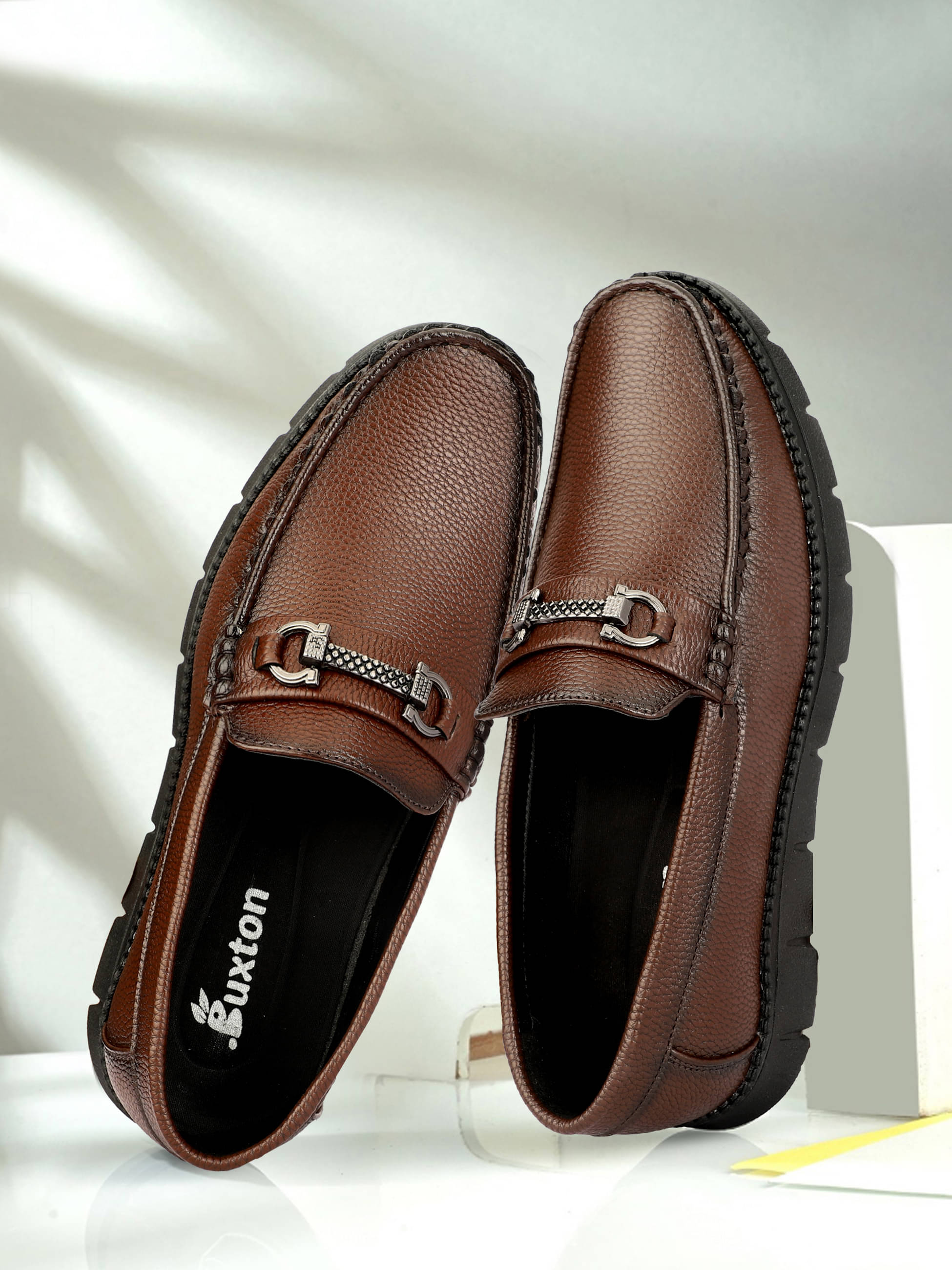     			Buxton Brown Men's Slip on Shoes