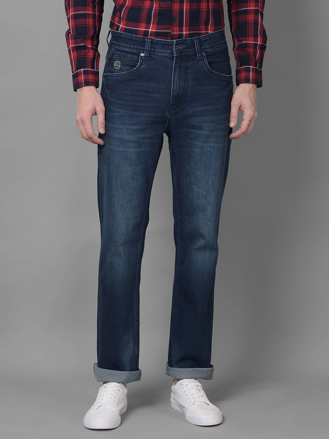     			Canary London Regular Fit Washed Men's Jeans - Blue ( Pack of 1 )