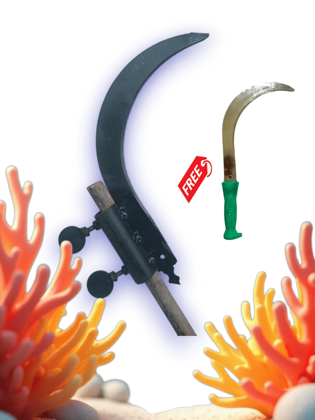     			Combo Of Heavy Duty Grass Sickle Cutter Blade With Pure SS Sickle cutter Free