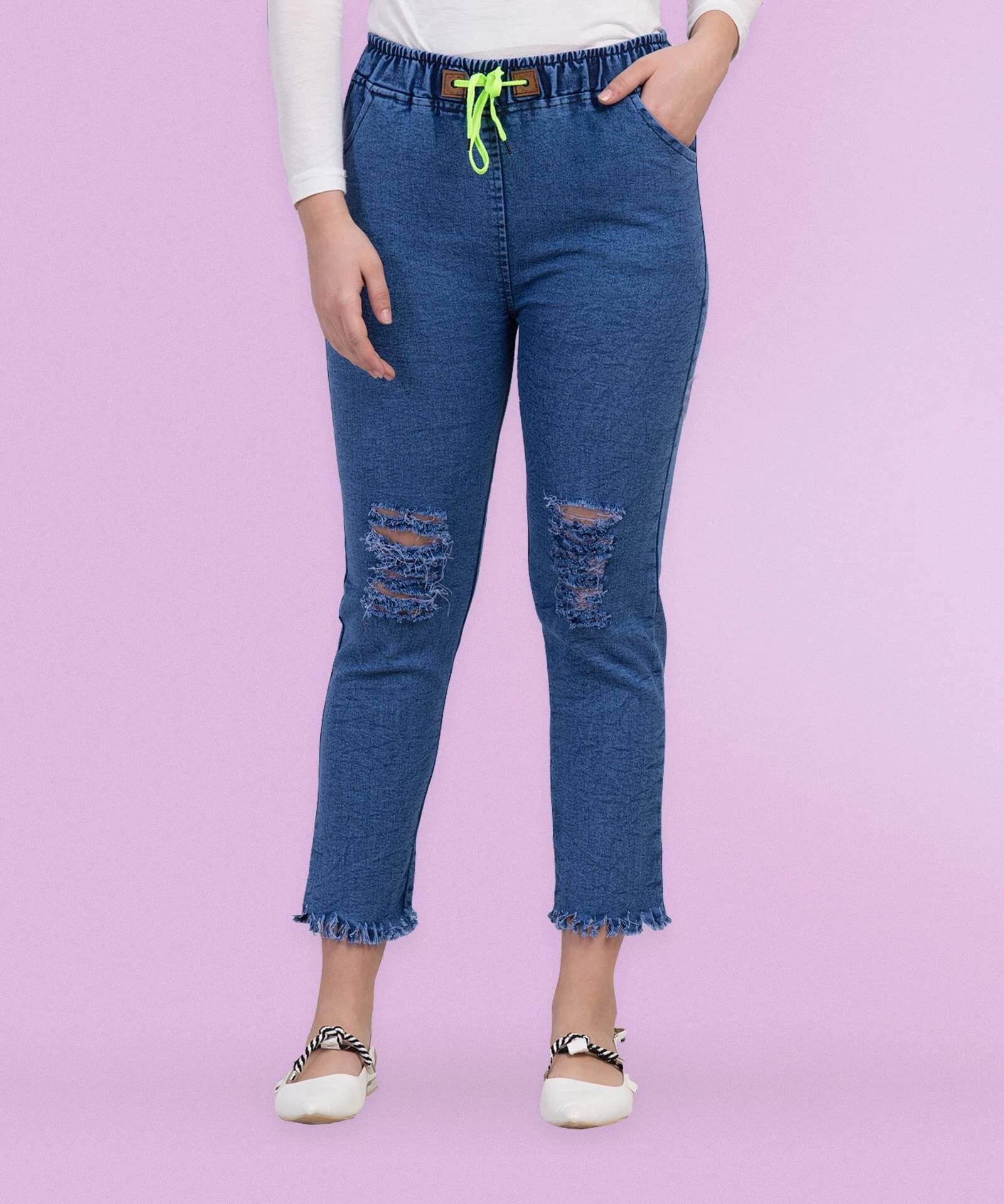     			Coutume Collections Women's Boyfriend Fit Mid-Rise Jeans ( Dark Blue )