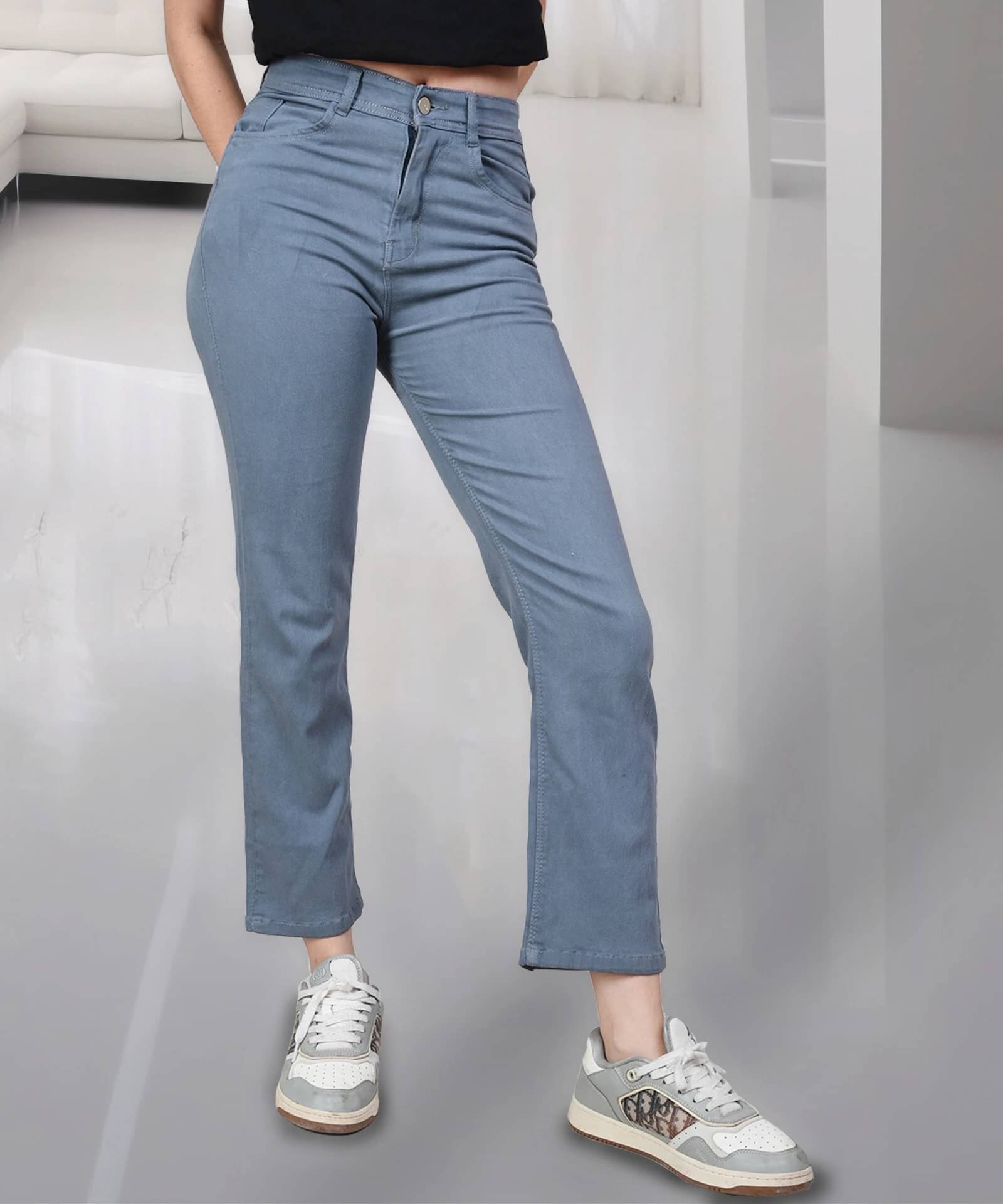 Coutume Collections Women's Regular Fit Mid-Rise Jeans ( Dark Blue ) Coutume Collections Women's Regular Fit Mid-Rise Jeans ( Dark Blue )