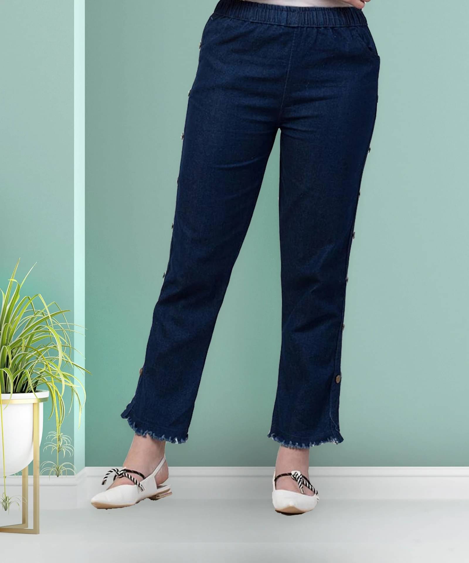     			Coutume Collections Women's Regular Fit Mid-Rise Jeans ( Dark Blue )