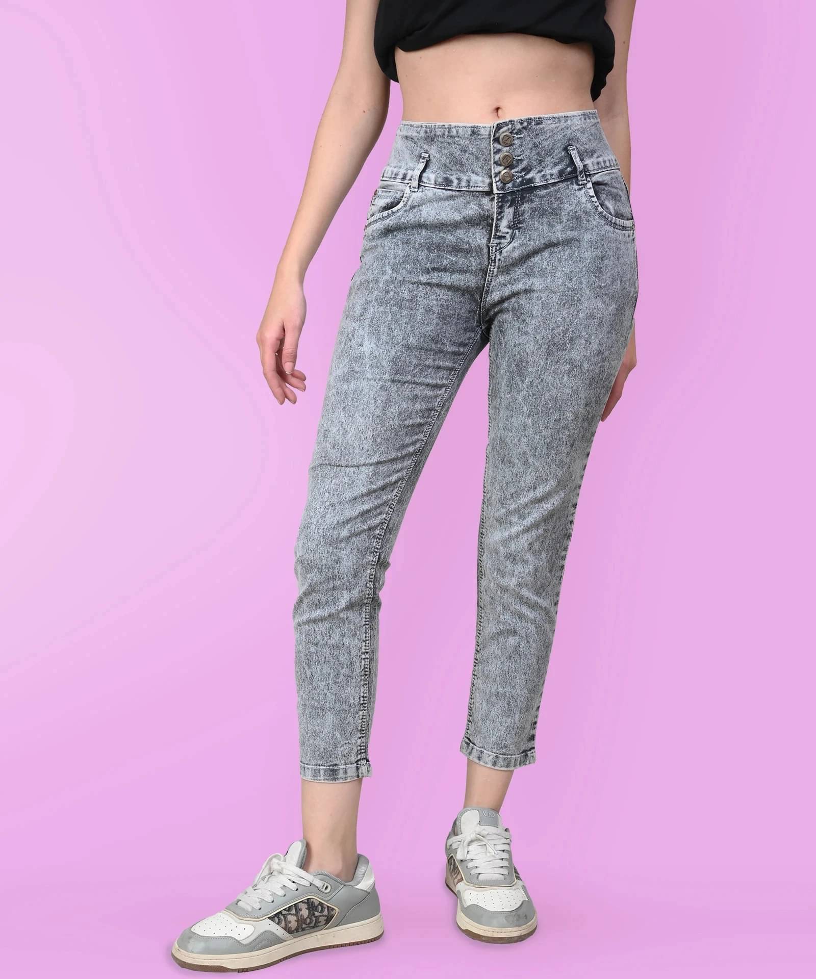     			Coutume Collections Women's Regular Fit High-Rise Jeans ( Grey )