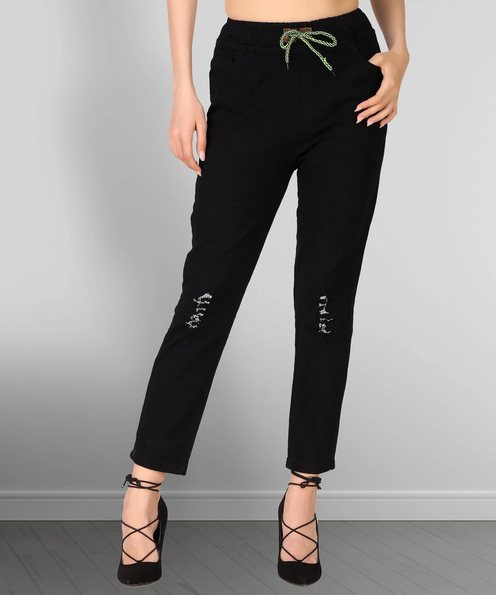     			Coutume Collections Women's Regular Fit Mid-Rise Jeans ( Black )