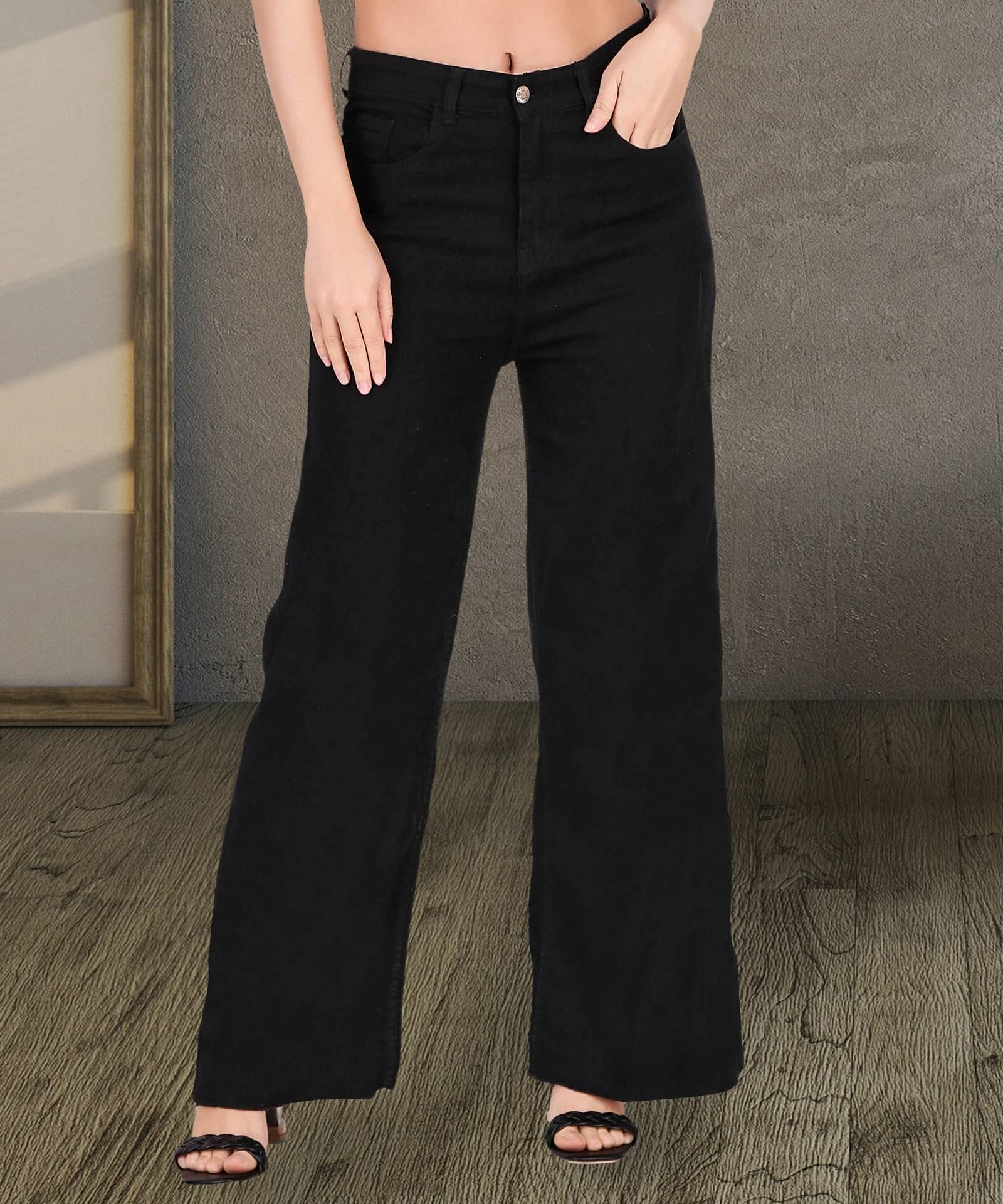     			Coutume Collections Women's Regular Fit Mid-Rise Jeans ( Black )
