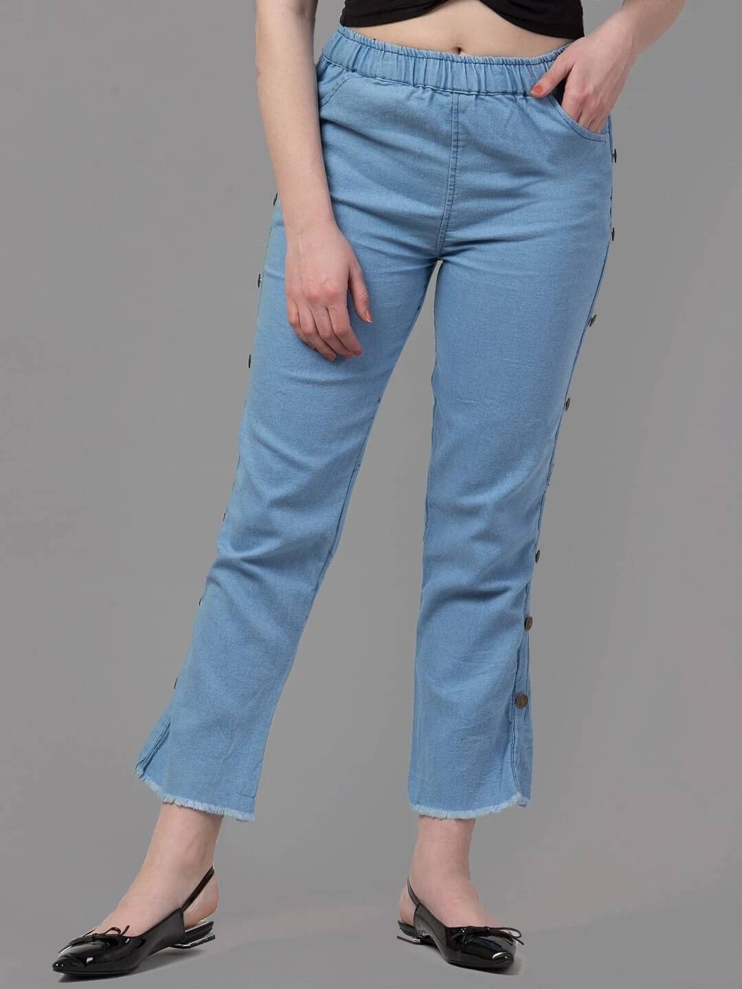    			Coutume Collections Women's Regular Fit Mid-Rise Jeans ( Light Blue )