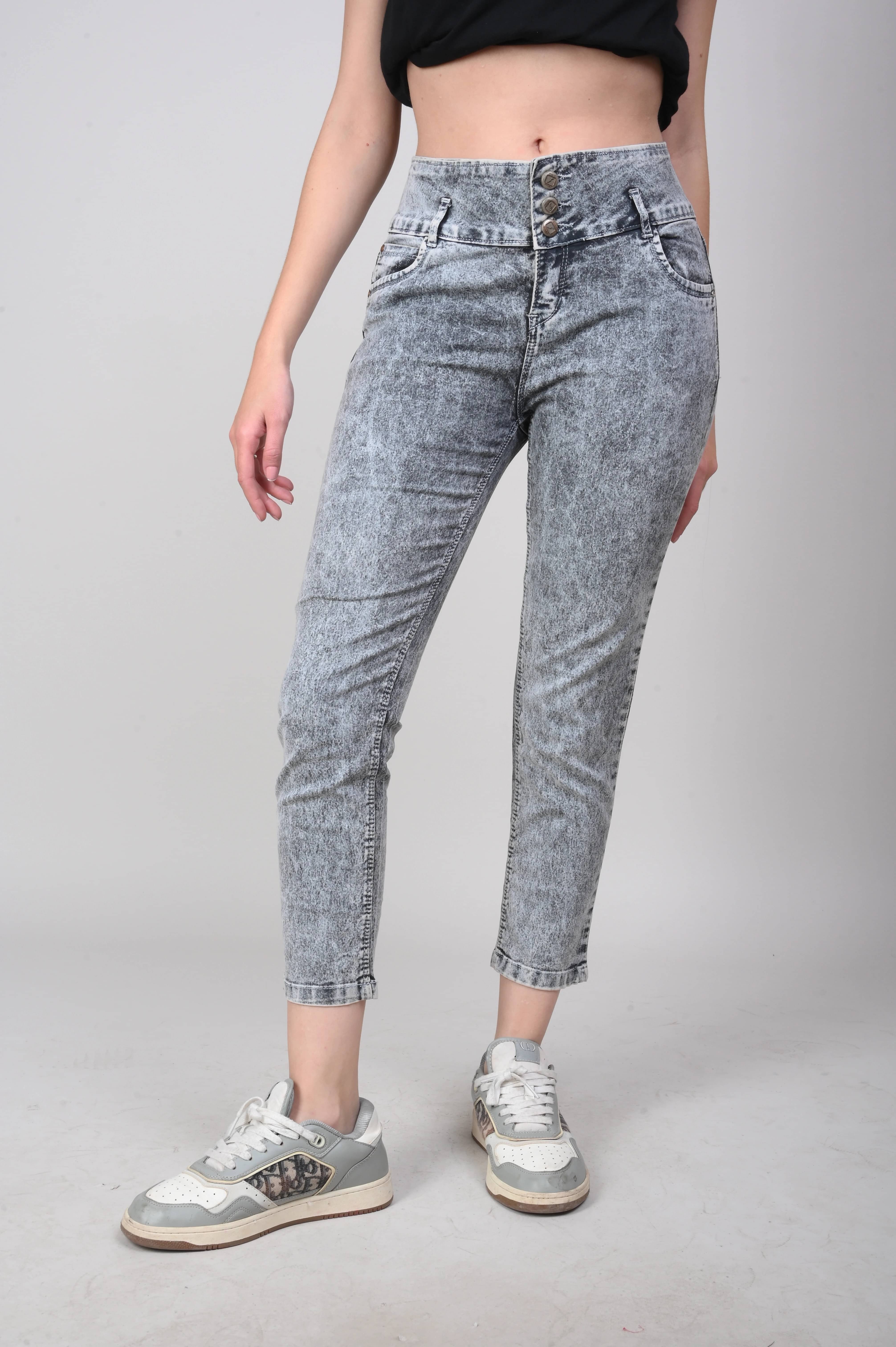     			Coutume Collections Women's Regular Fit High-Rise Jeans ( Grey )