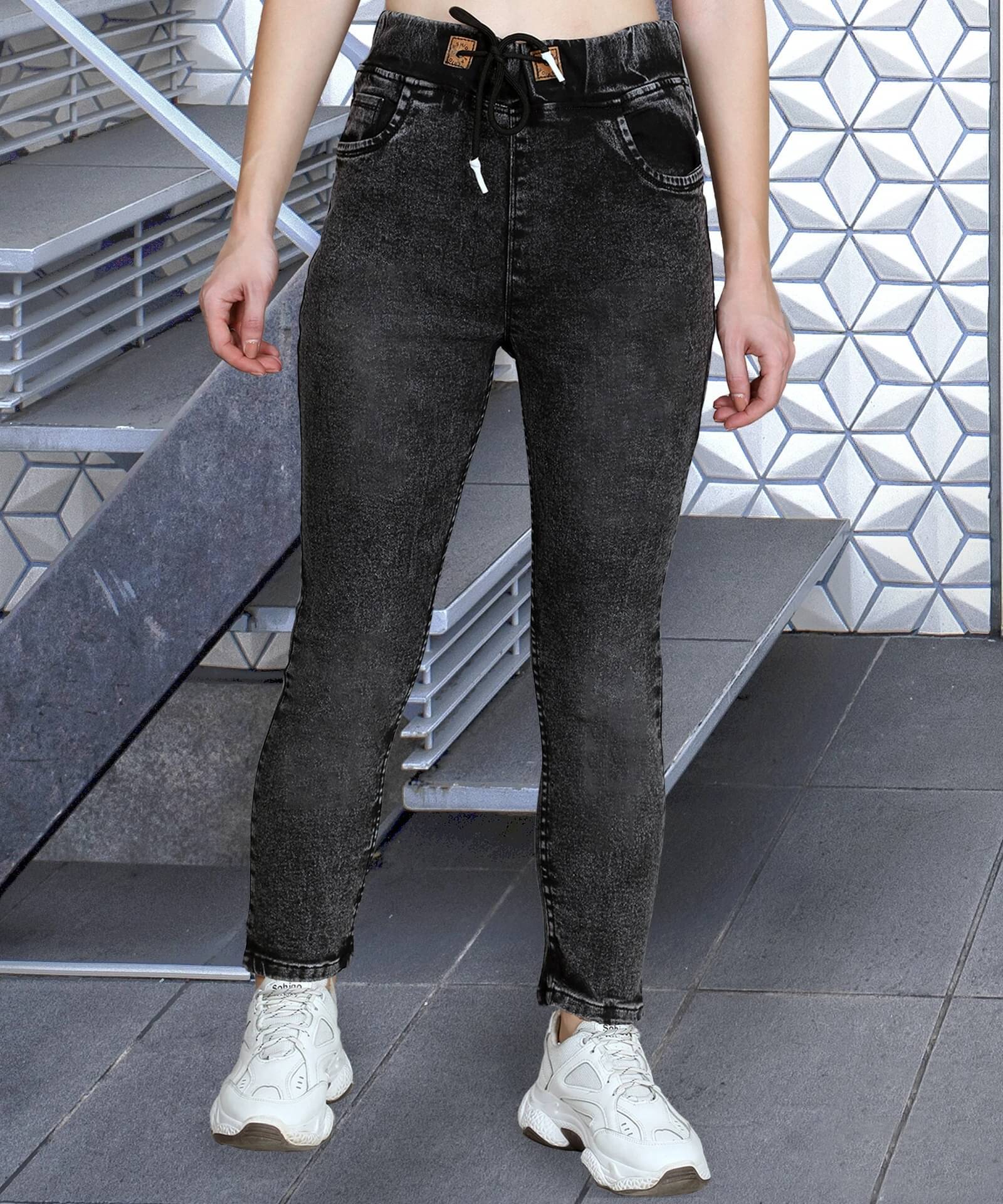     			Coutume Collections Women's Straight Fit Mid-Rise Jeans ( Black )