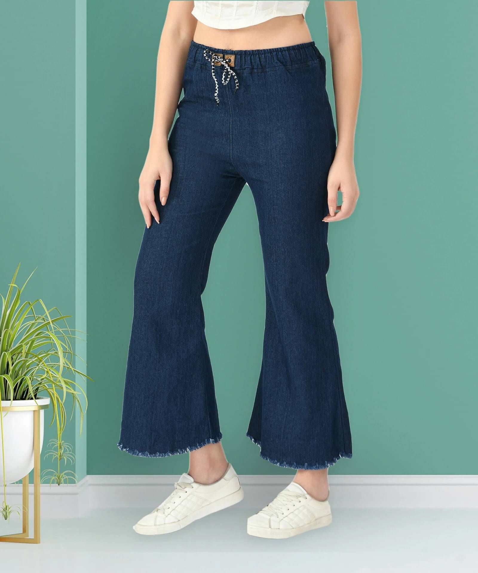     			Coutume Collections Women's Straight Fit Mid-Rise Jeans ( Dark Blue )