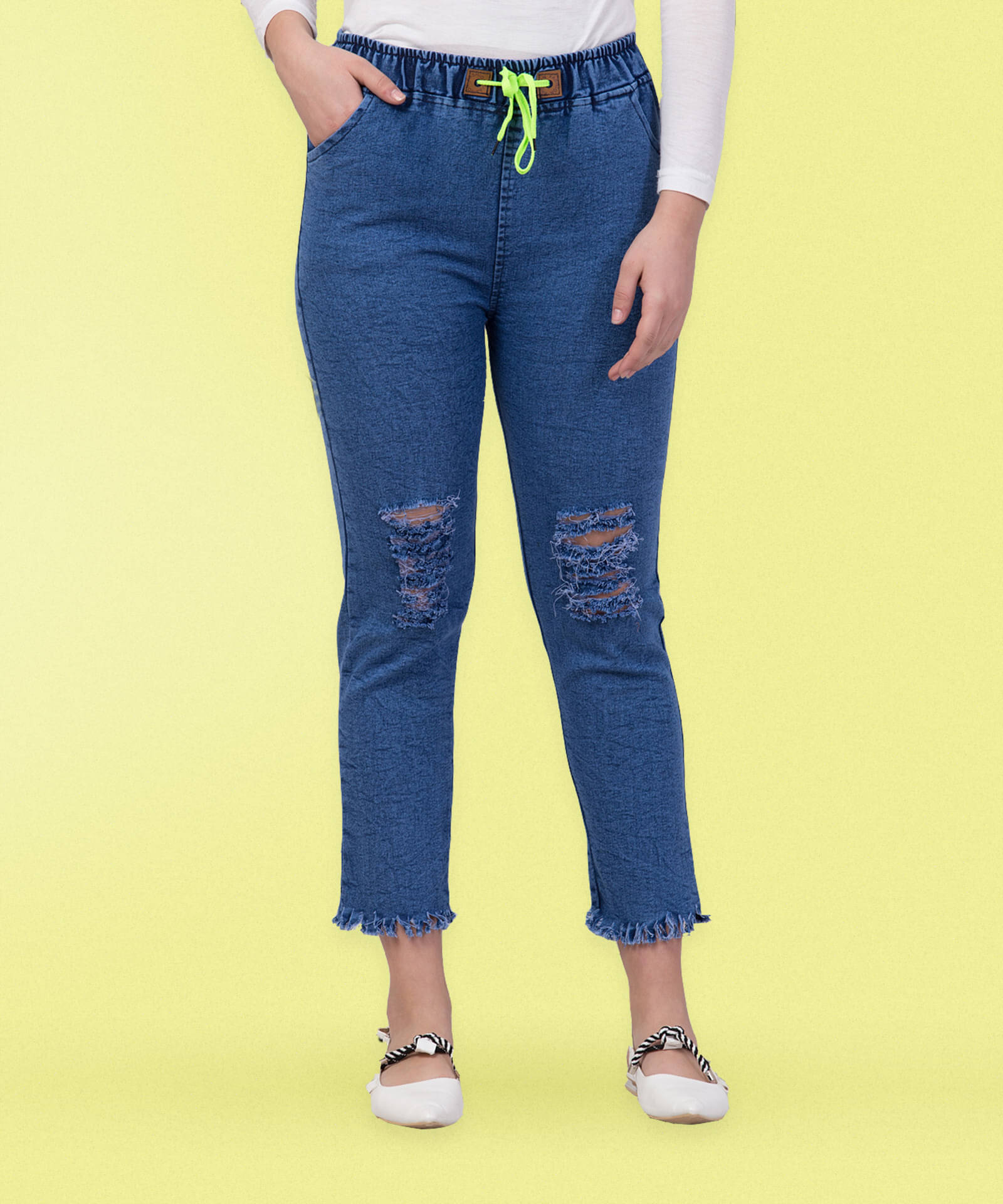    			Coutume Collections Women's Tapered Fit Mid-Rise Jeans ( Dark Blue )