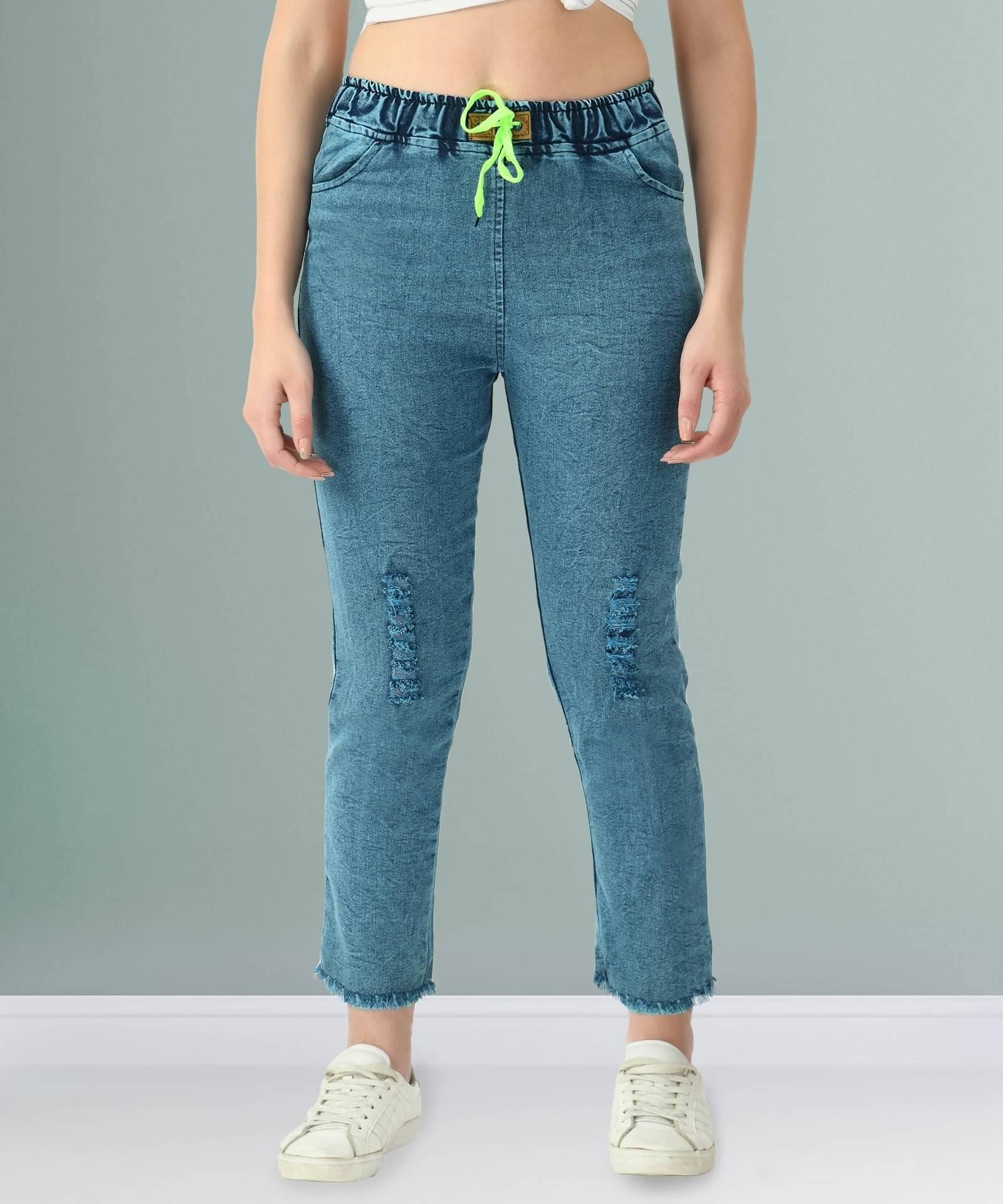     			Coutume Collections Women's Tapered Fit Mid-Rise Jeans ( Blue )