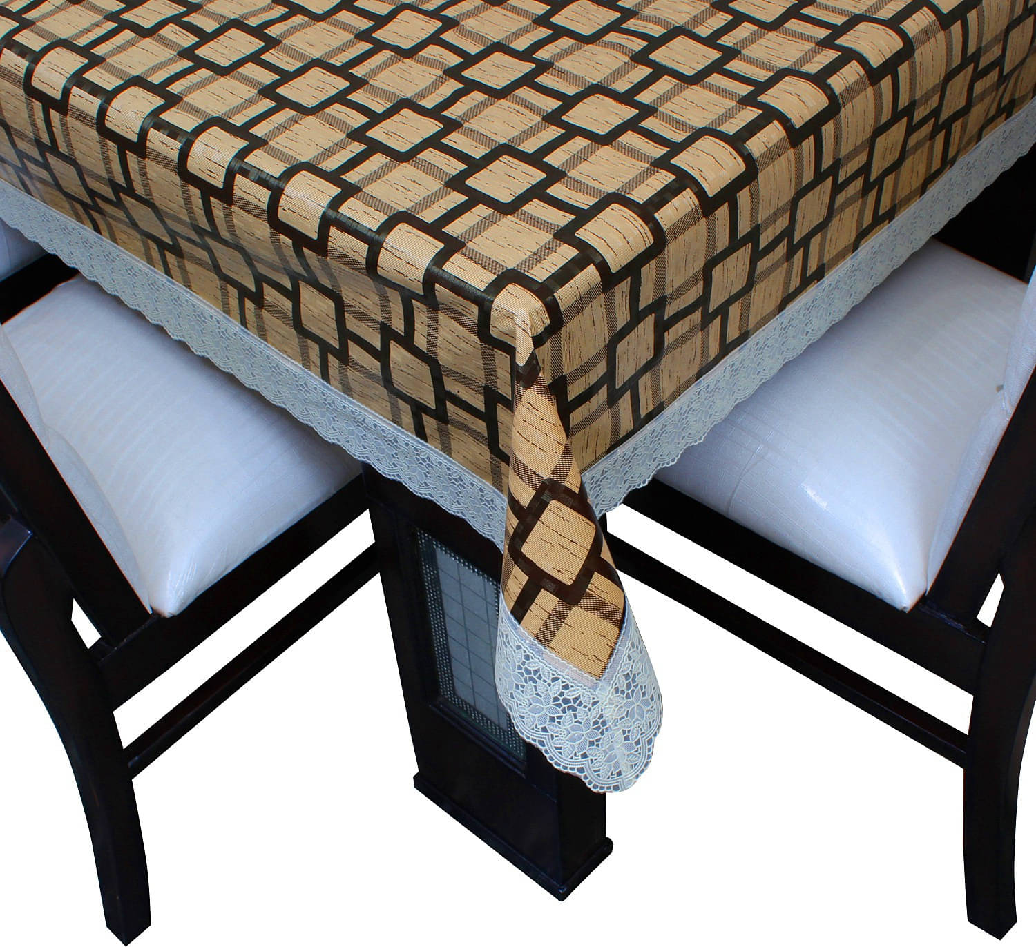     			Dream Care Printed Polyester 10 Seater Rectangle Table Cover ( 60 x 120 ) cm Pack of 1 Beige