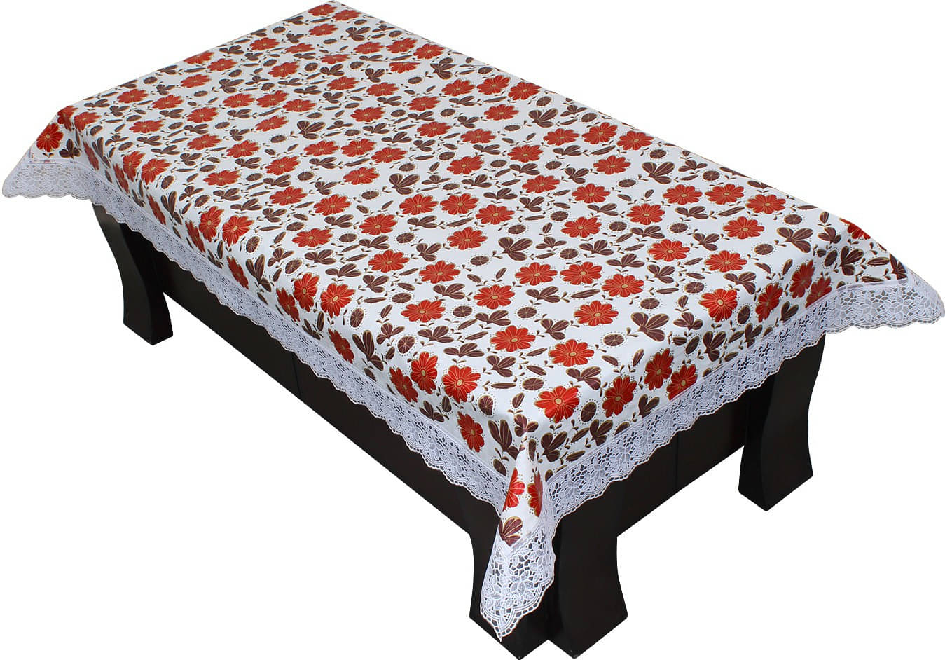 Dream Care Printed Polyester 4 Seater Rectangle Table Cover ( 40 x 60 ) cm Pack of 1 White     			Dream Care Printed Polyester 4 Seater Rectangle Table Cover ( 40 x 60 ) cm Pack of 1 White