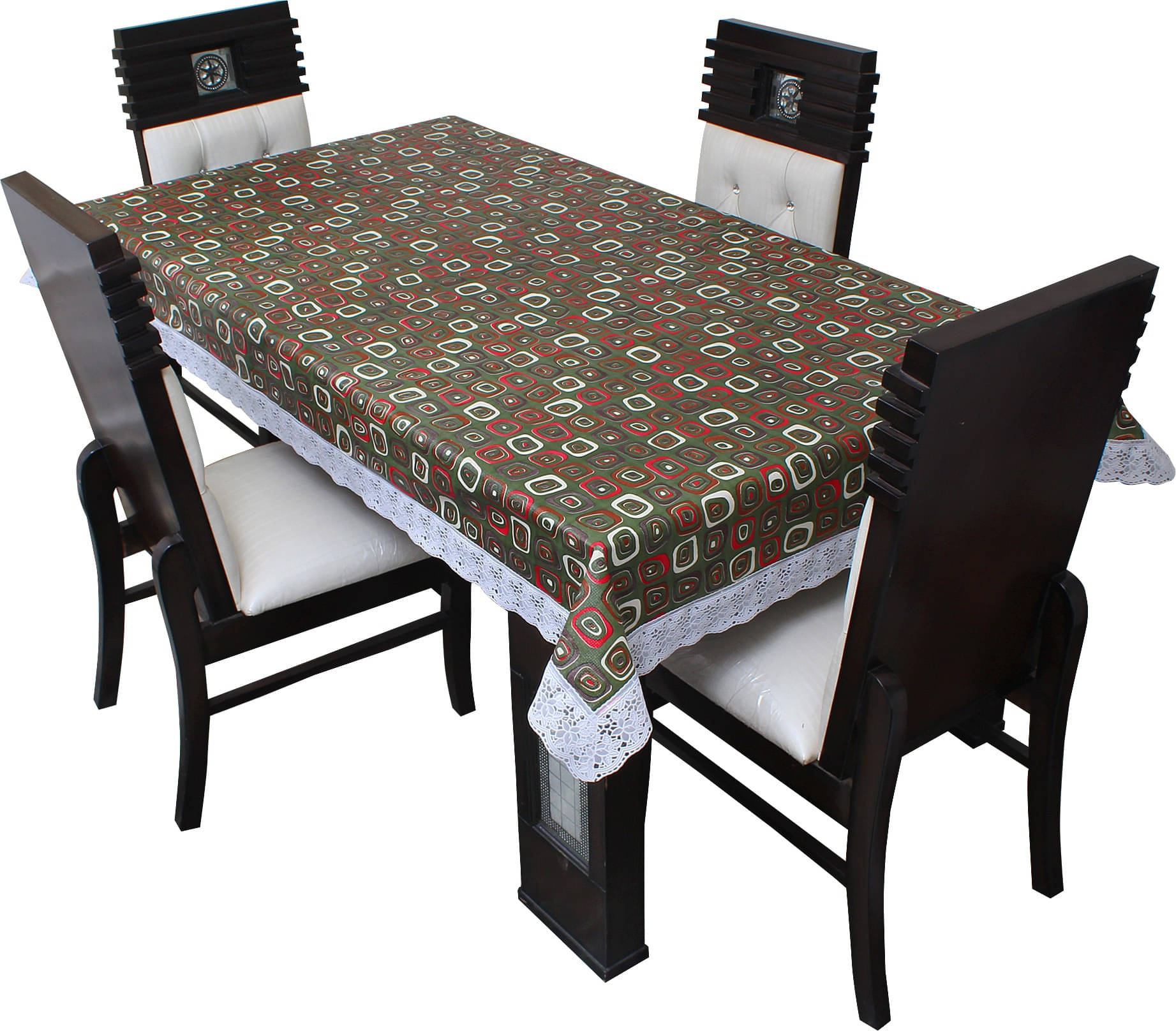 Dream Care Printed Polyester 4 Seater Rectangle Table Cover ( 52 x 76 ) cm Pack of 1 Green Dream Care Printed Polyester 4 Seater Rectangle Table Cover ( 52 x 76 ) cm Pack of 1 Green
