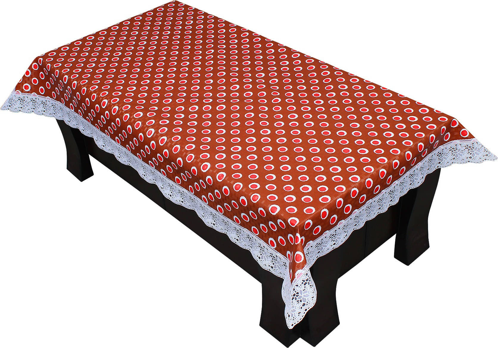 Dream Care Printed Polyester 4 Seater Rectangle Table Cover ( 40 x 60 ) cm Pack of 1 Brown     			Dream Care Printed Polyester 4 Seater Rectangle Table Cover ( 40 x 60 ) cm Pack of 1 Brown