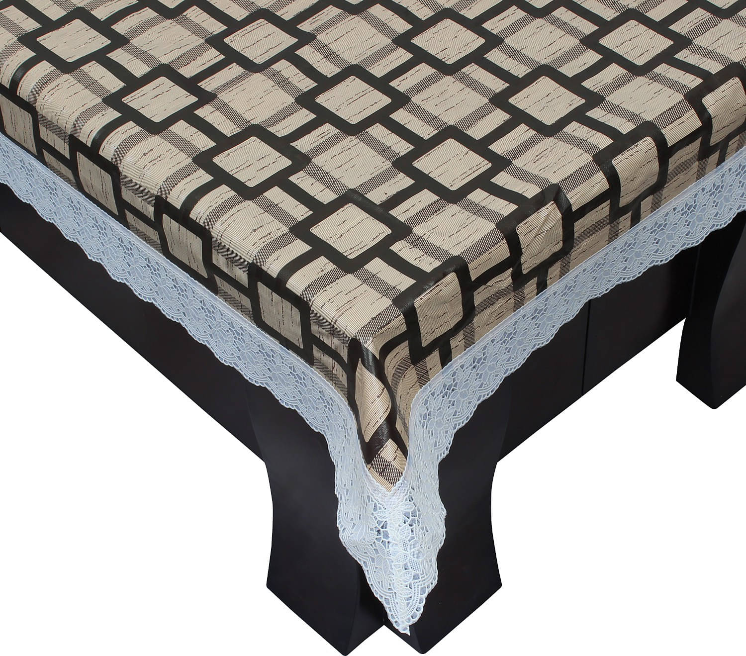     			Dream Care Printed Polyester 4 Seater Rectangle Table Cover ( 40 x 60 ) cm Pack of 1 Beige