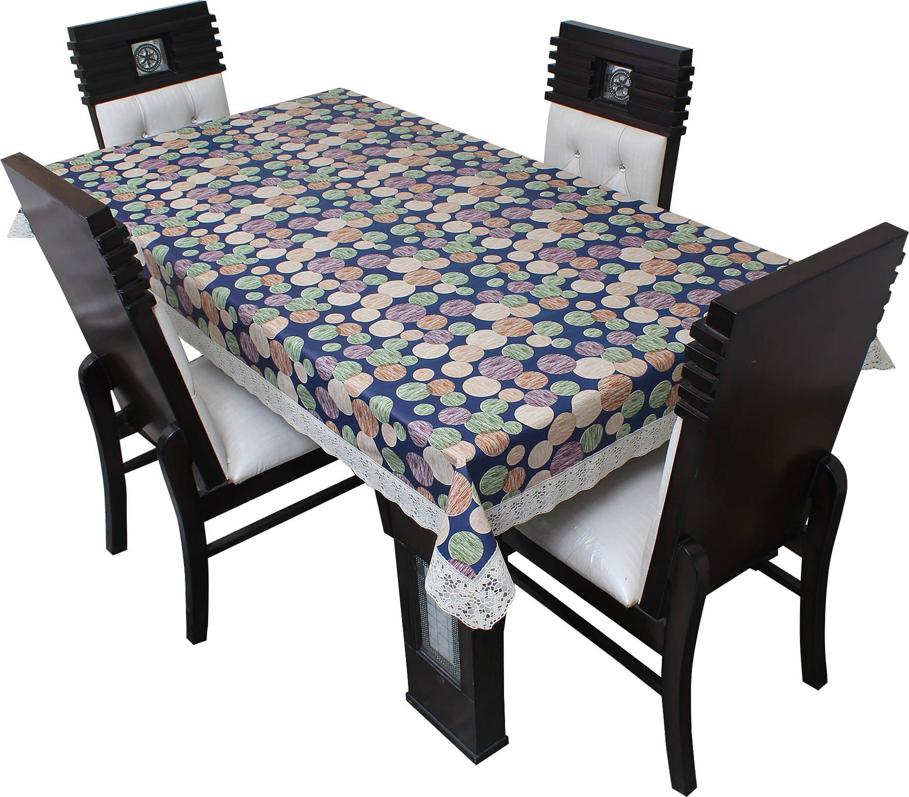 Dream Care Printed Polyester 4 Seater Rectangle Table Cover ( 52 x 76 ) cm Pack of 1 Blue Dream Care Printed Polyester 4 Seater Rectangle Table Cover ( 52 x 76 ) cm Pack of 1 Blue
