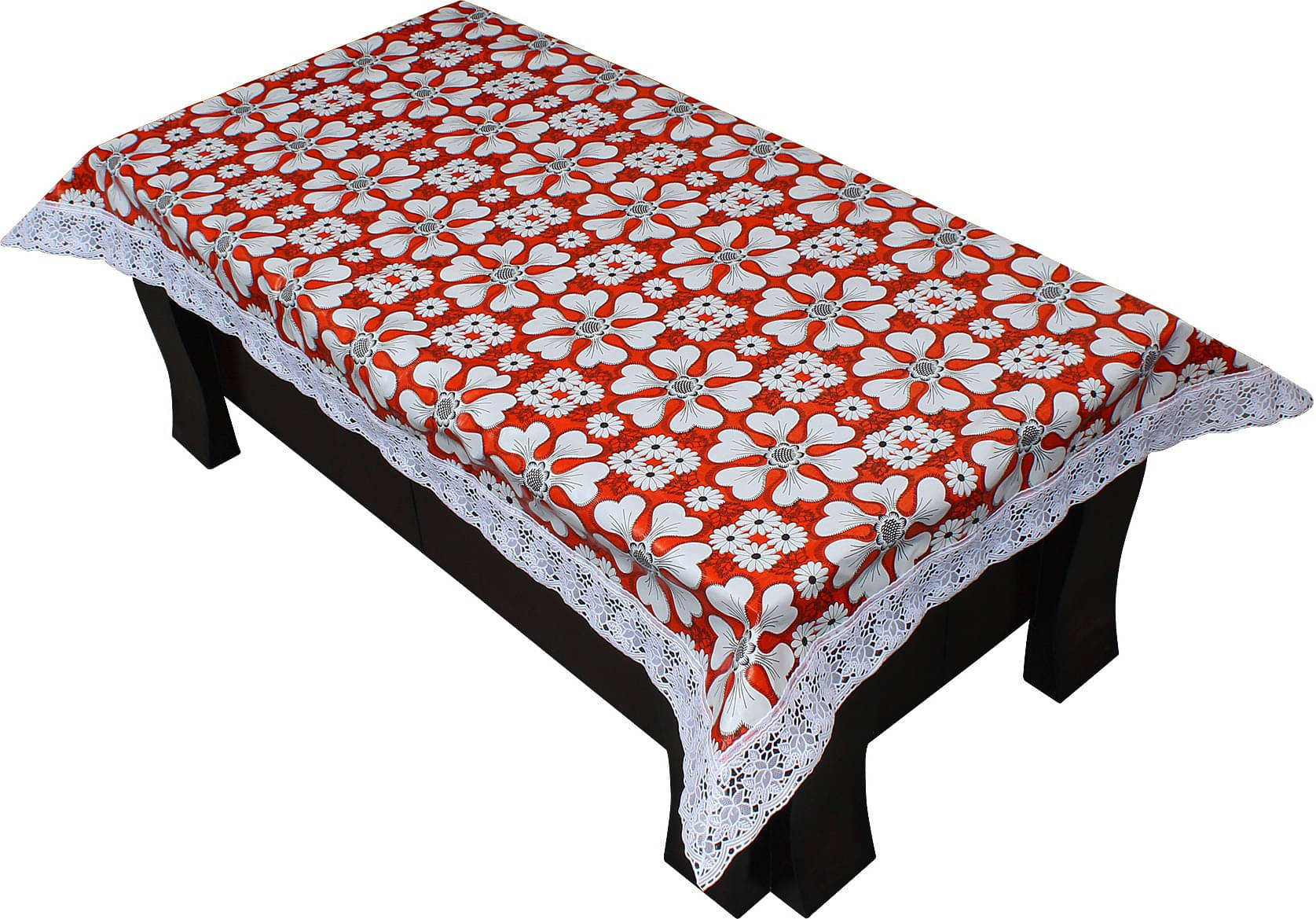 Dream Care Printed Polyester 4 Seater Rectangle Table Cover ( 40 x 60 ) cm Pack of 1 Orange Dream Care Printed Polyester 4 Seater Rectangle Table Cover ( 40 x 60 ) cm Pack of 1 Orange