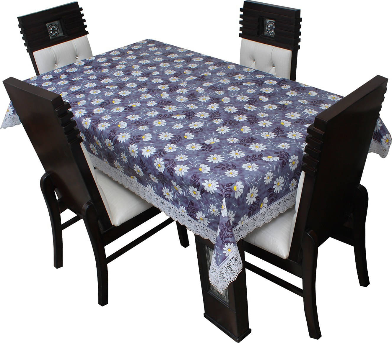     			Dream Care Printed Polyester 4 Seater Rectangle Table Cover ( 52 x 76 ) cm Pack of 1 Blue