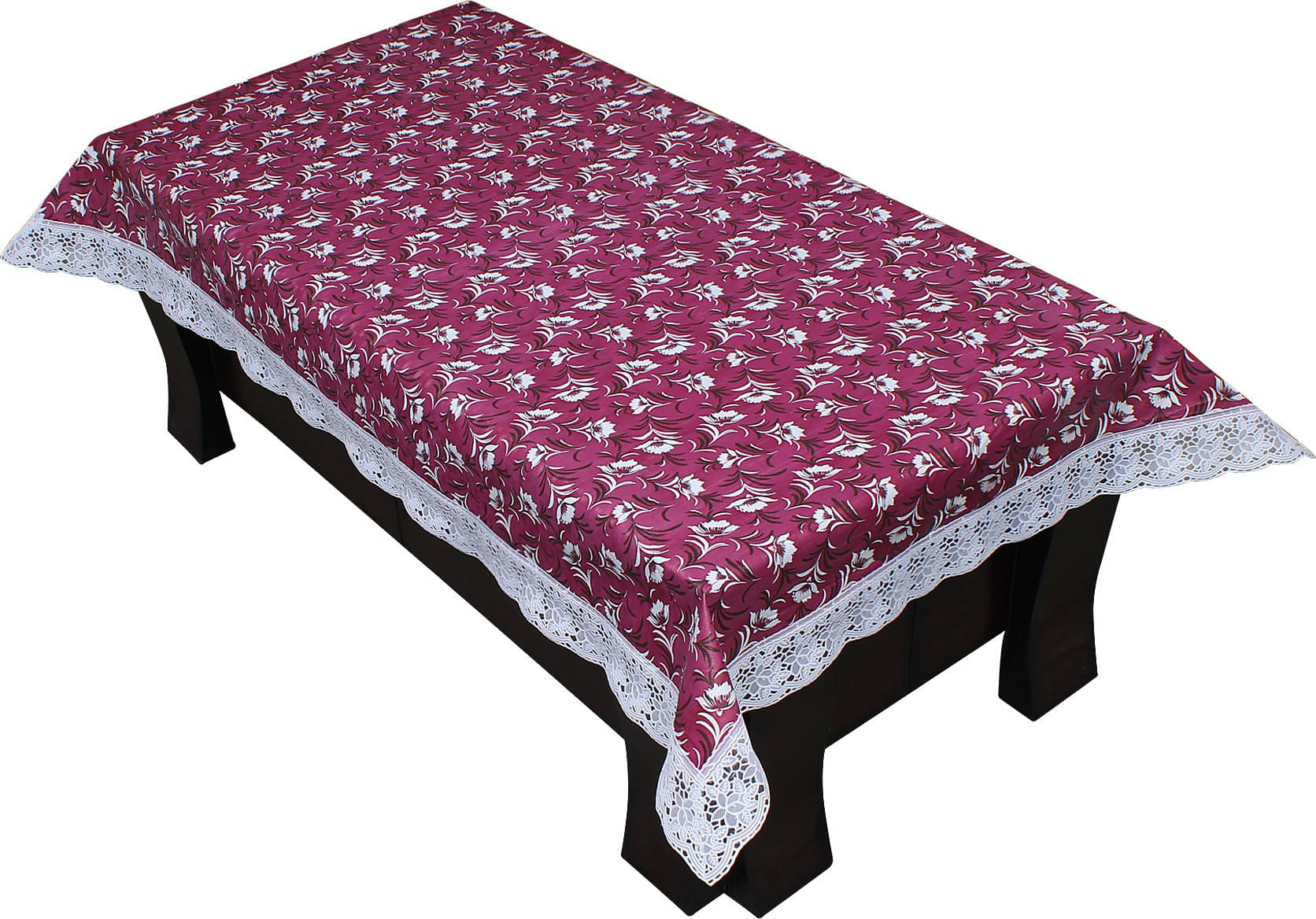 Dream Care Printed Polyester 4 Seater Rectangle Table Cover ( 40 x 60 ) cm Pack of 1 Maroon Dream Care Printed Polyester 4 Seater Rectangle Table Cover ( 40 x 60 ) cm Pack of 1 Maroon