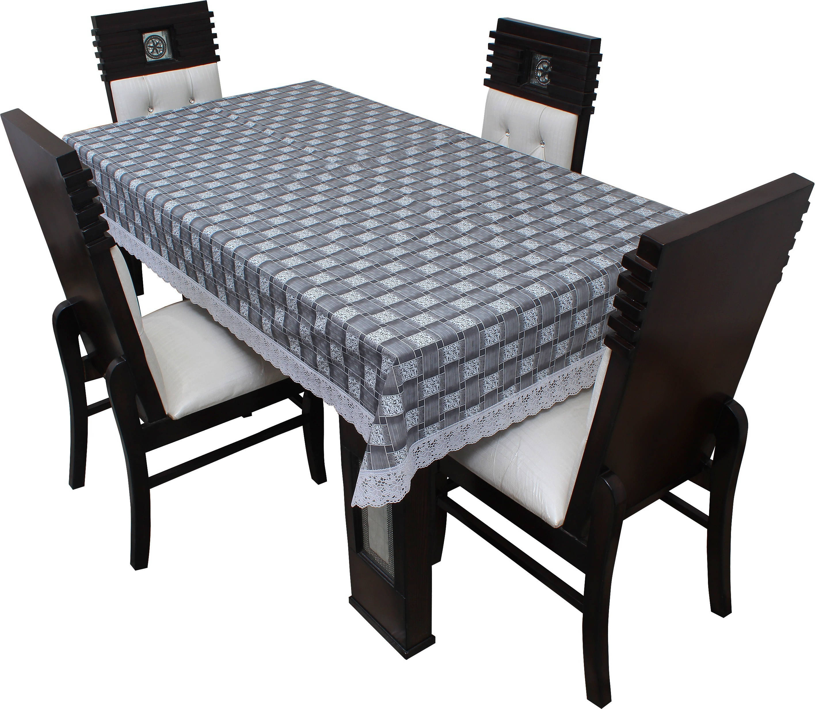 Dream Care Printed Polyester 4 Seater Rectangle Table Cover ( 52 x 76 ) cm Pack of 1 Gray Dream Care Printed Polyester 4 Seater Rectangle Table Cover ( 52 x 76 ) cm Pack of 1 Gray