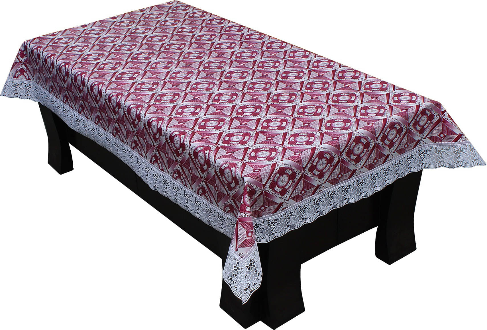     			Dream Care Printed Polyester 4 Seater Rectangle Table Cover ( 40 x 60 ) cm Pack of 1 Pink