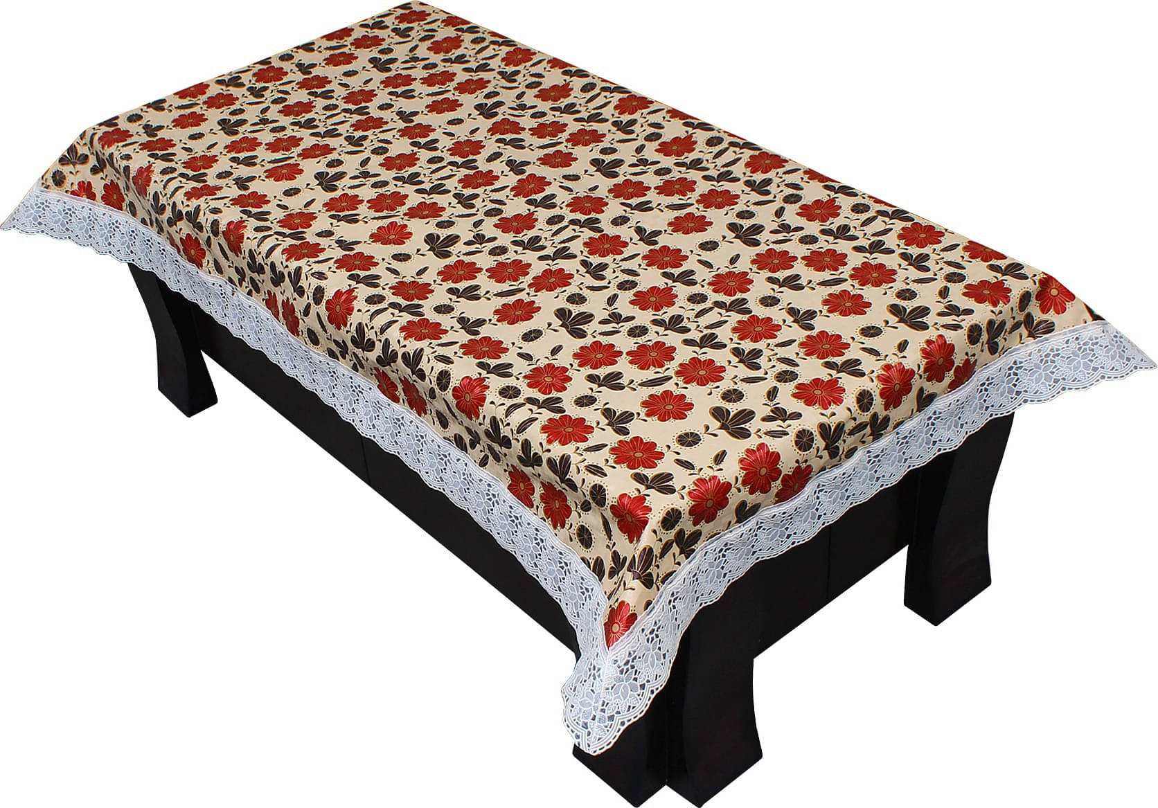     			Dream Care Printed Polyester 4 Seater Rectangle Table Cover ( 40 x 60 ) cm Pack of 1 Beige